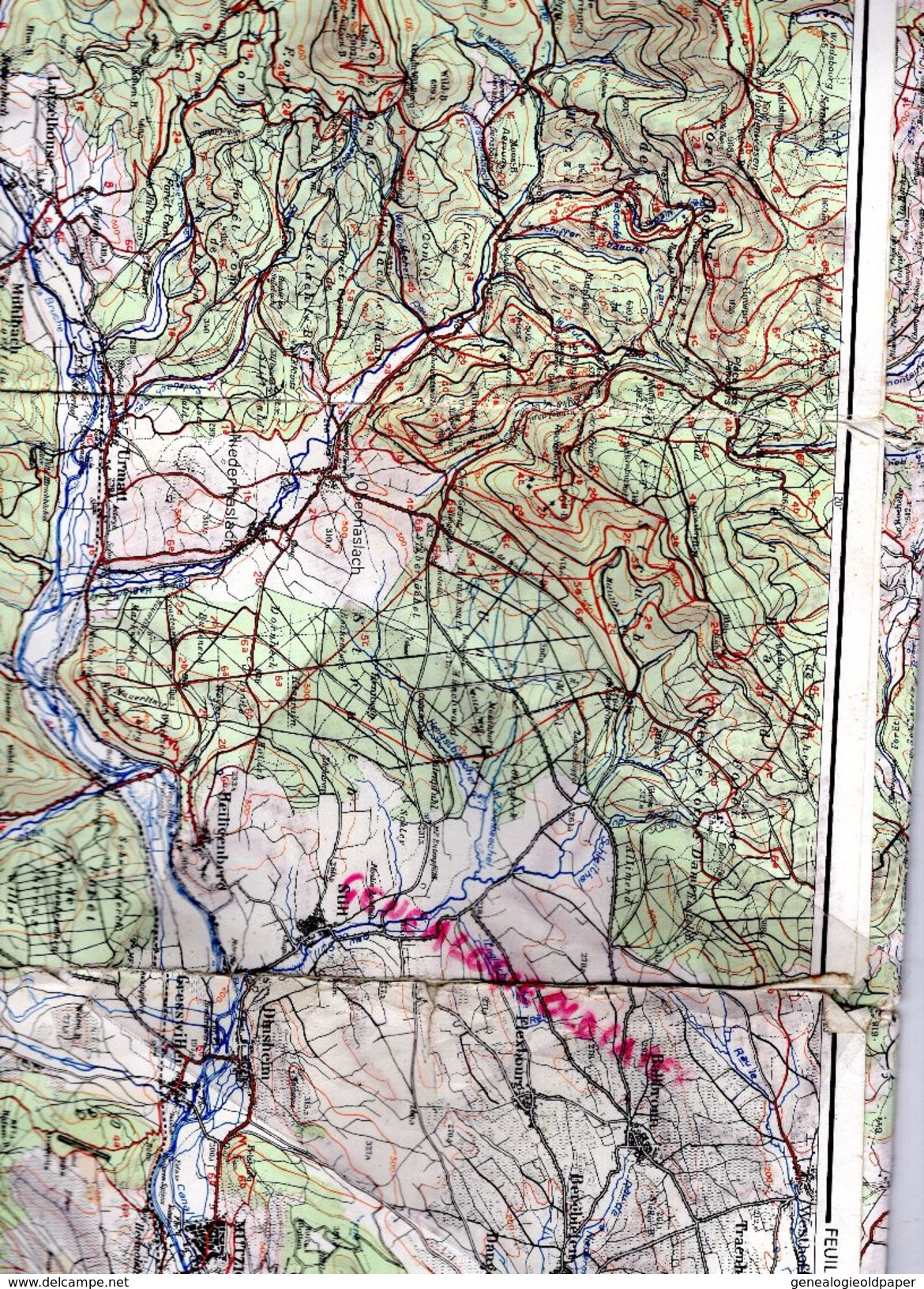 67- MONT SAINT ODILE-VALLEE DE LA BRUCHE-CARTE DES VOSGES-HOTEL VICTOR NEUHAUSER-1965- LE CLUB VOSGIEN-SIEGE STRASBOURG