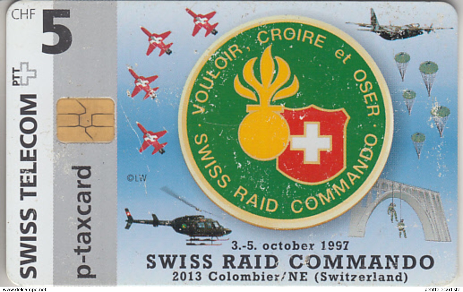 SUISSE - PHONE CARD - TAXCARD-PRIVÉE - CHIP KC 97  ***  SWISS RAID COMMANDO  *** - Schweiz