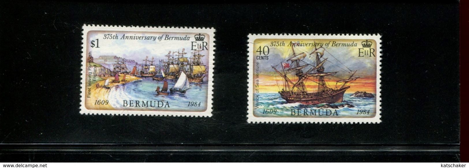 482770303 1984  ** MNH YVERT 441 442 SCHEPEN - Bermudes