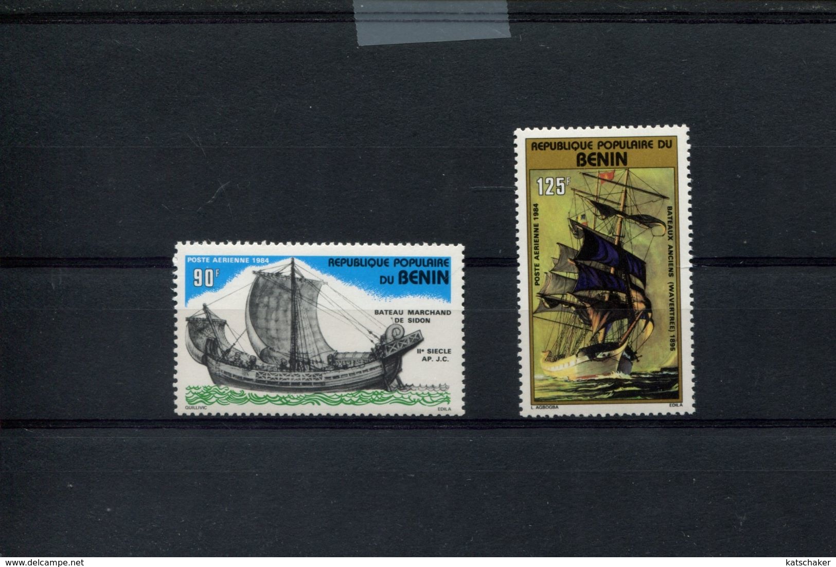 482771470 1984  ** MNH YVERT 332 333 SCHEPEN - Bénin – Dahomey (1960-...)