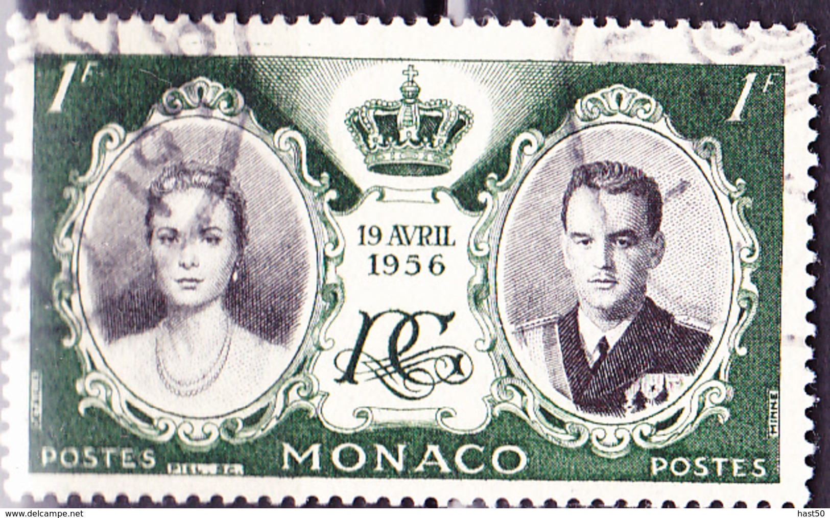 Monaco - Hochzeit Grace Kelly + Fürst Rainier III. (MiNr: 561) 1956 - Gest Used Obl - Usati