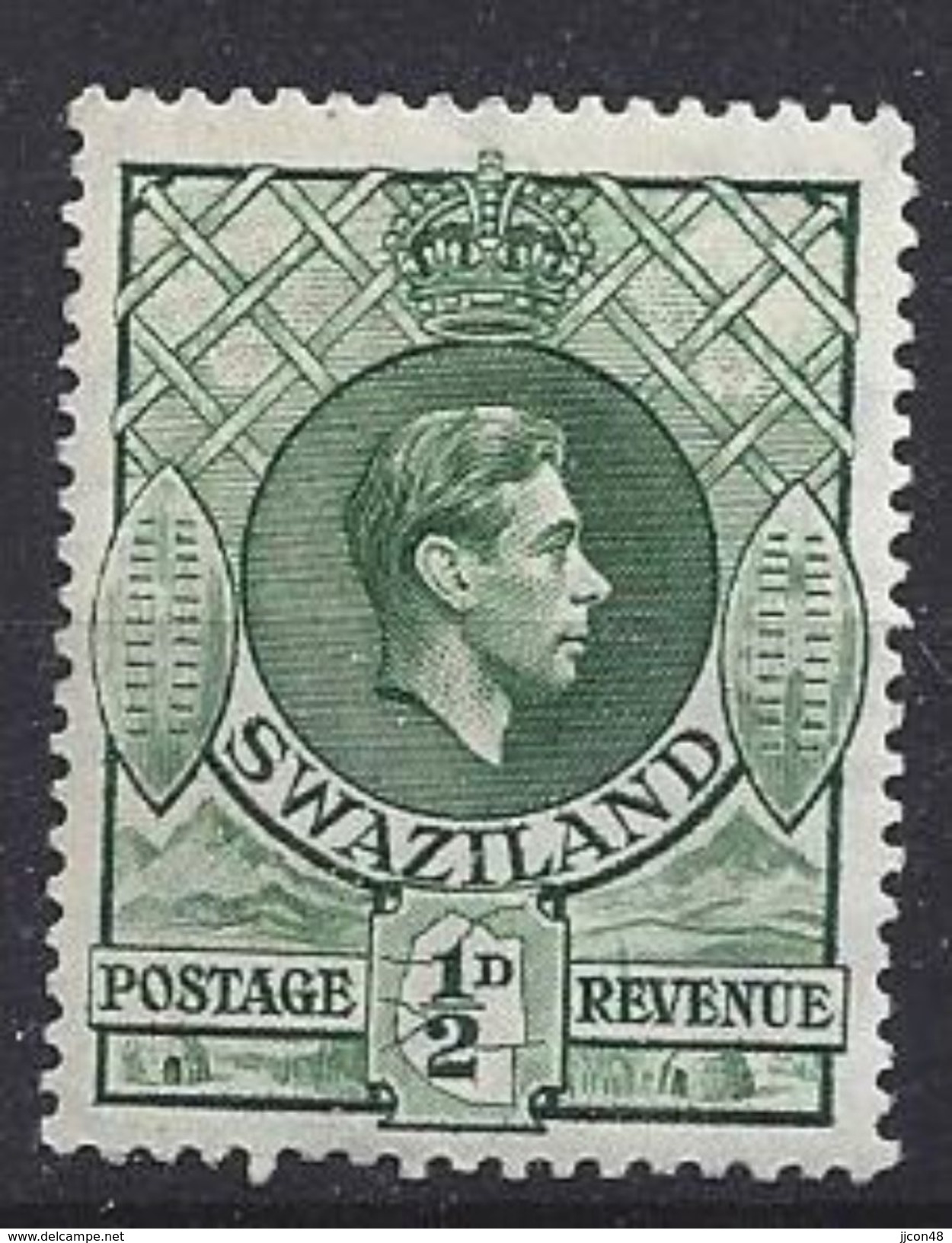 Swaziland 1938 KG VI  1/2d (*) MH - Swaziland (...-1967)