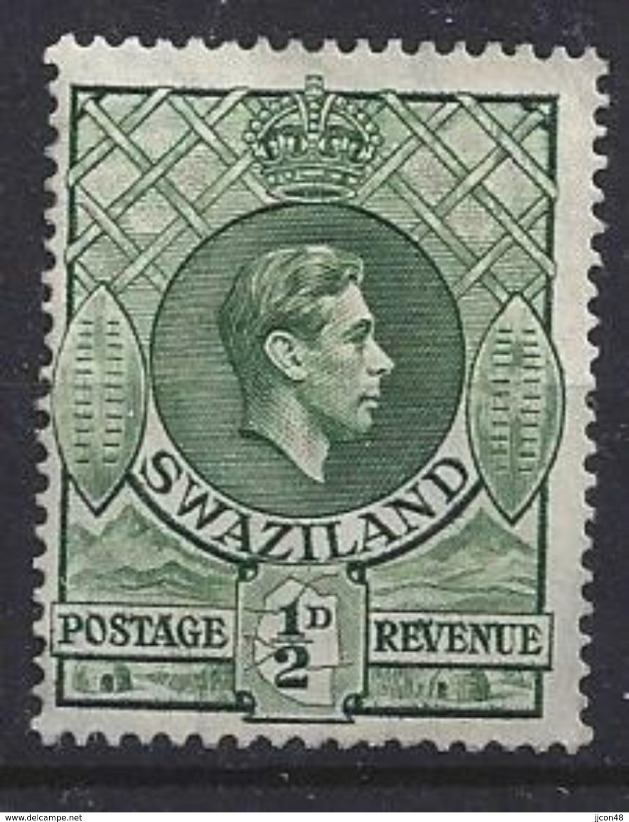 Swaziland 1938 KG VI  1/2d (*) MH - Swasiland (...-1967)