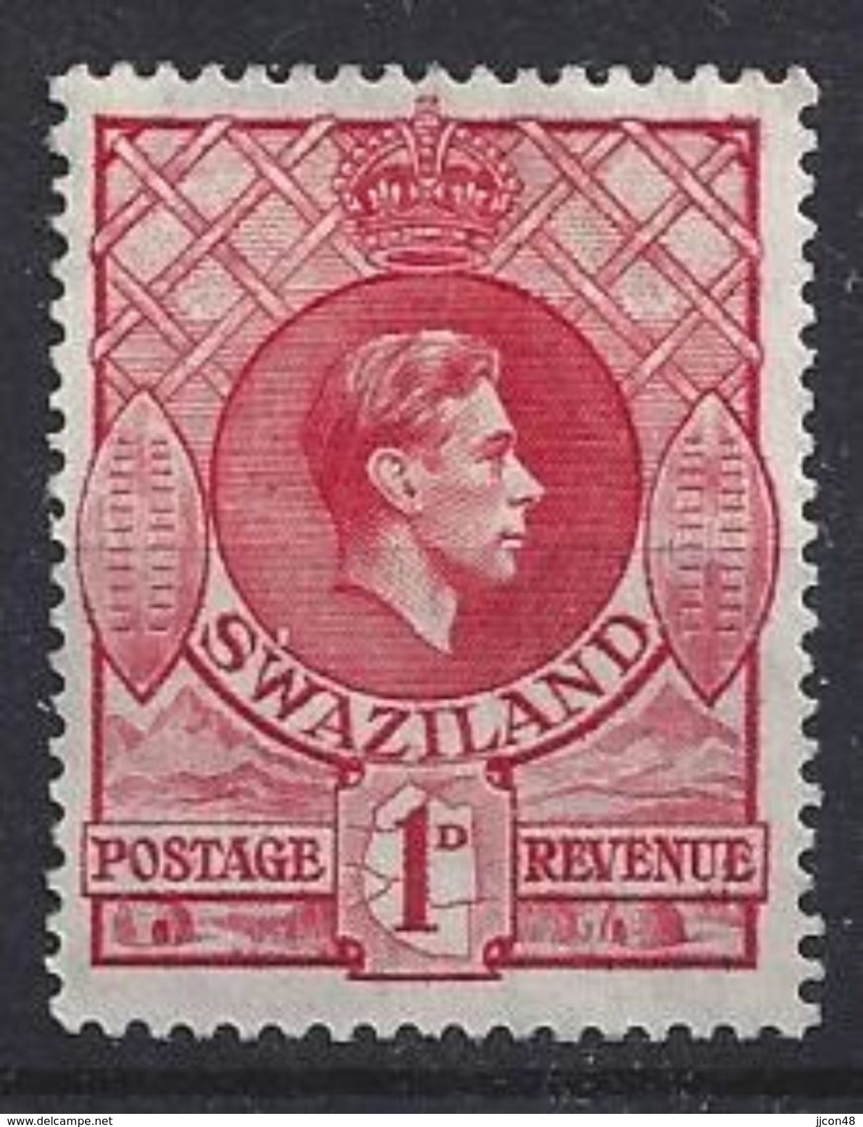 Swaziland 1938 KG VI  1d (*) MH - Swasiland (...-1967)