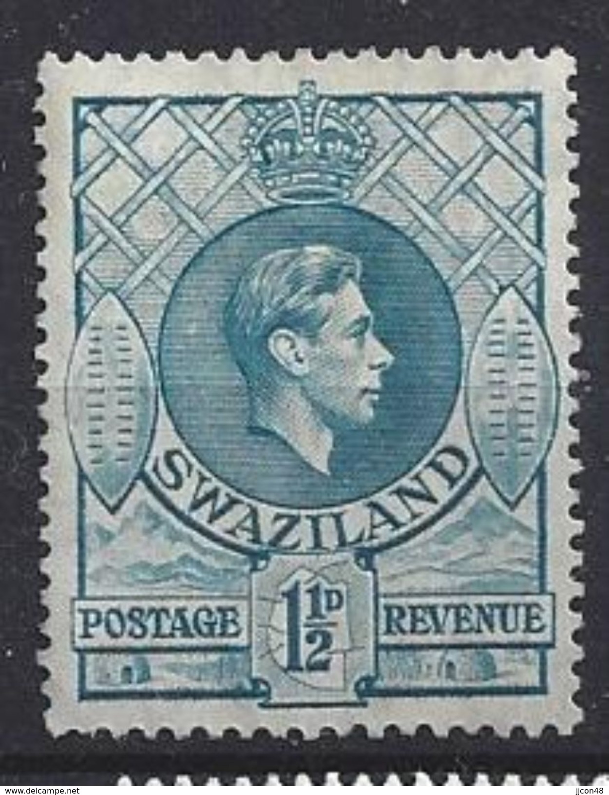 Swaziland 1938 KG VI  1.1/2d (*) MH - Swasiland (...-1967)