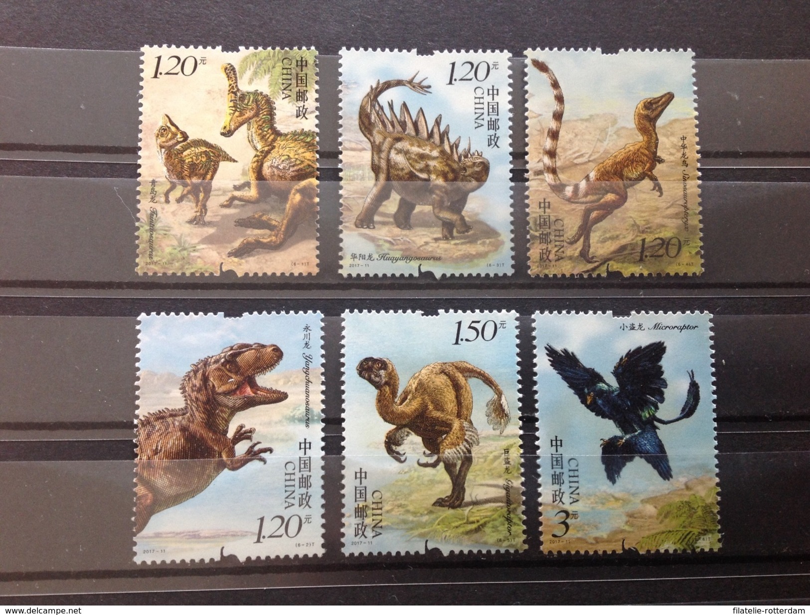 China - Postfris / MNH - Complete Set Dinosauriërs 2017 - Ongebruikt