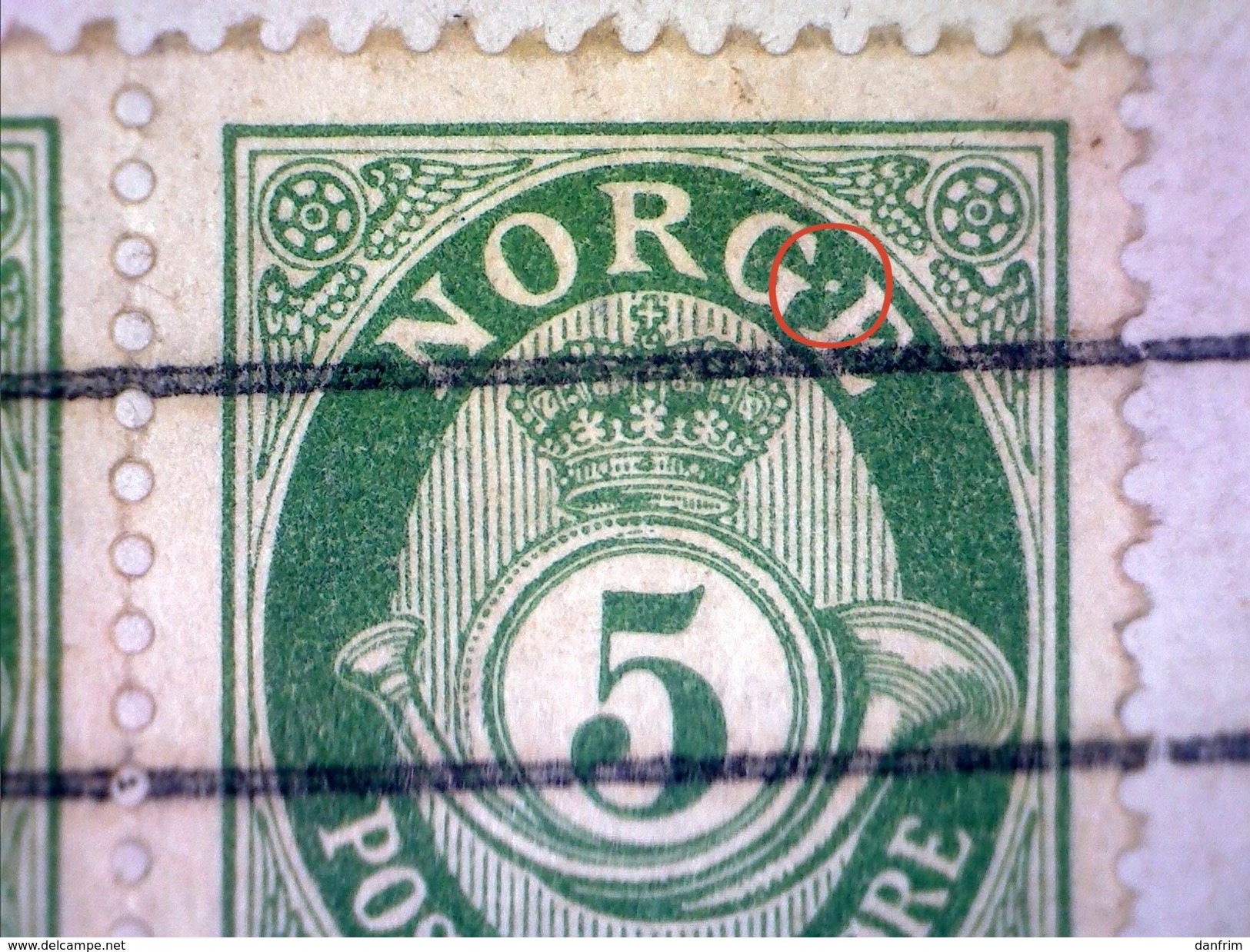 Norway 1911  Cards  Error White Spot In Between G And E  (   Lot 2683 ) - Varietà E Curiosità