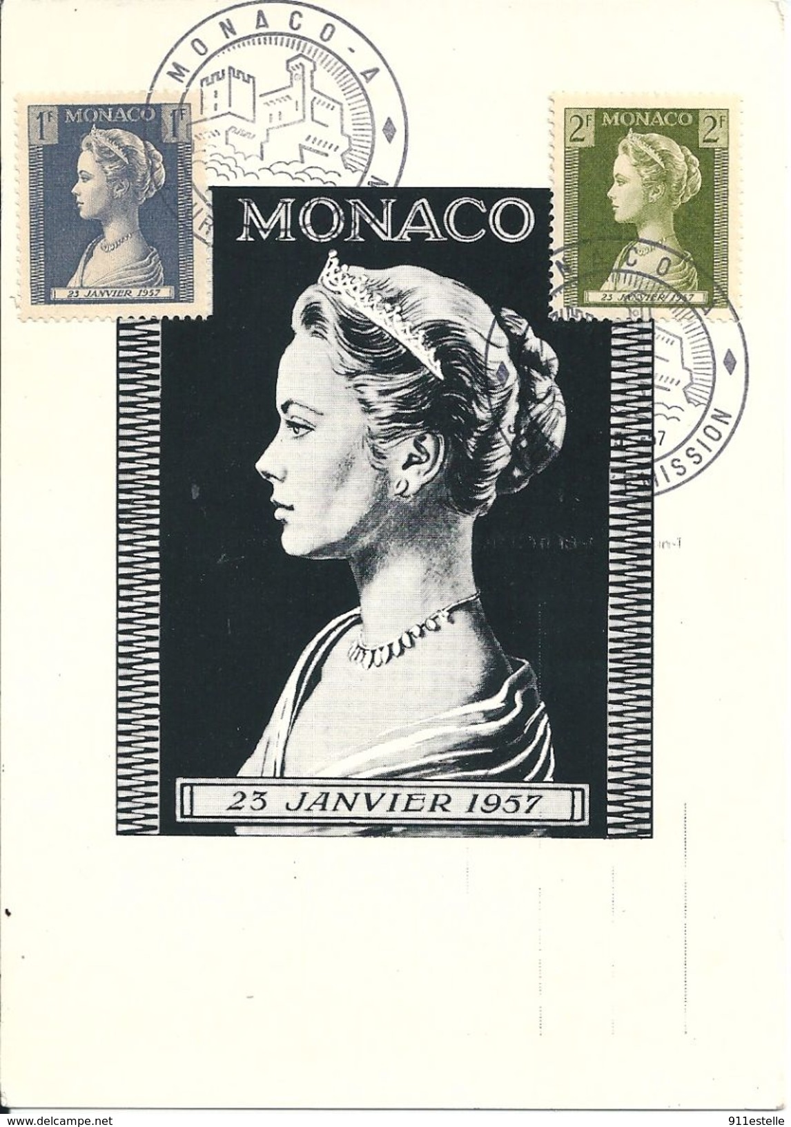 MONACO  23 JANVIER 1957 ( Voir Verso ) - Verzamelingen