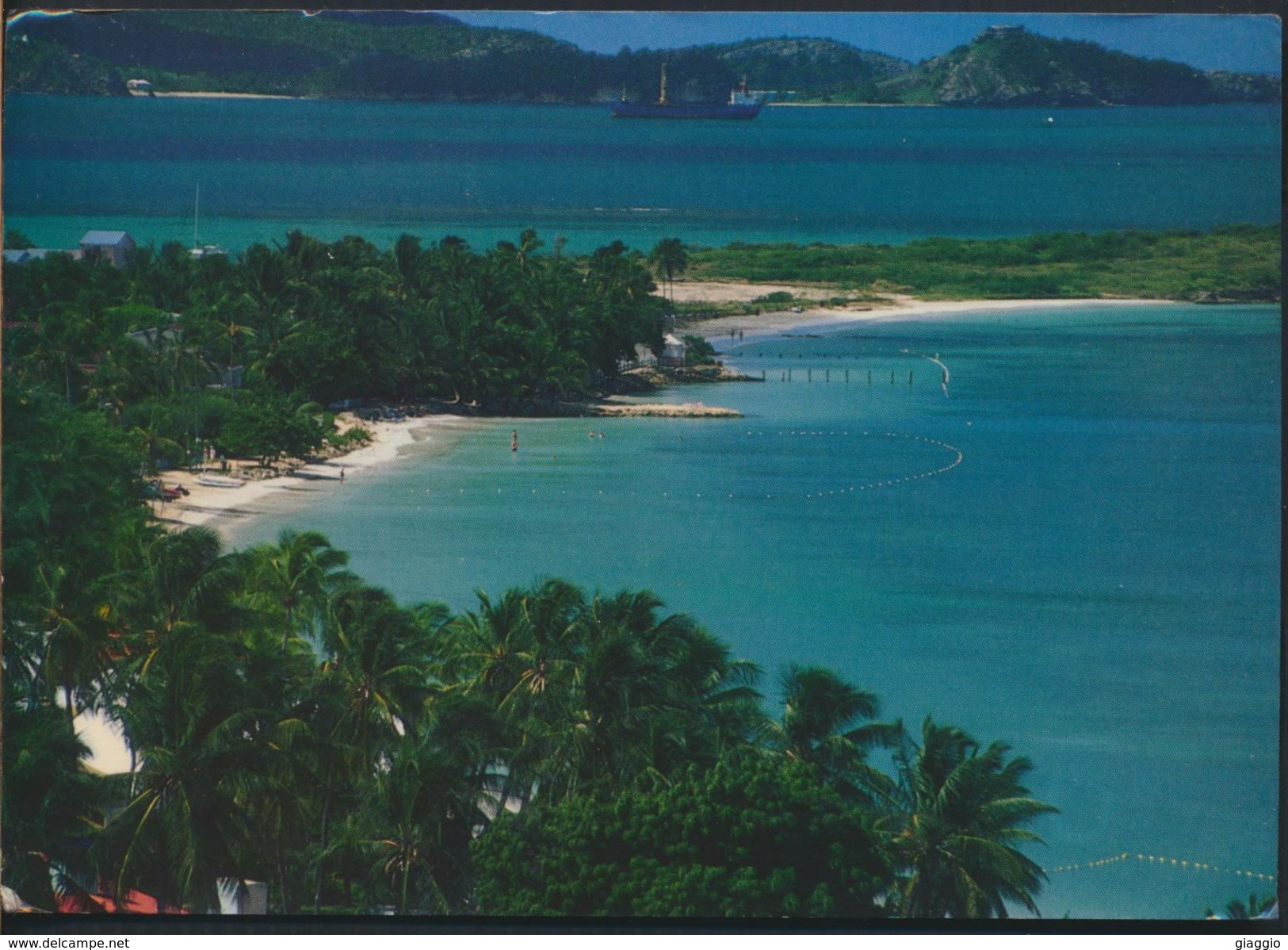 °°° GF345 - ANTIGUA - MANY PALM FRINGED BEACHES - 1995 With Stamps Saint Lucia °°° - Antigua & Barbuda