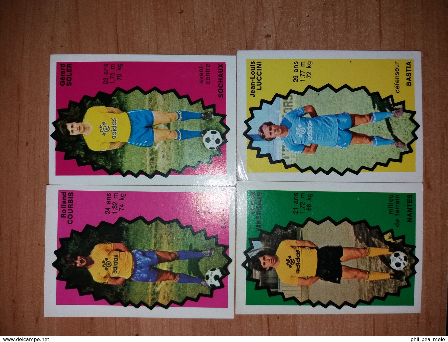 FOOT STICKERS NON AUTOCOLLANT D'ORIGINE - AGEducatifs Football 1976/1977 - LOT 4 IMAGES - VOIR DESCRIPTION - Autres & Non Classés