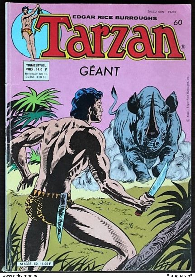 BD TARZAN GEANT - 60 - La Vengeance De La Jungle - EO 1985 Sagédition - Tarzan