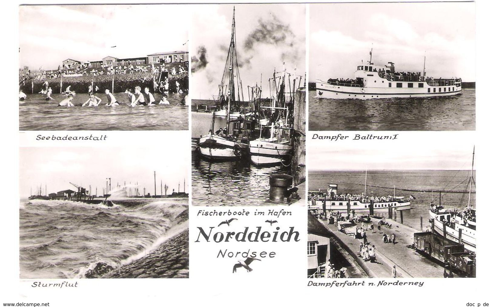 Deutschland - Norddeich / Nordsee - Dampfer - Schiff - Ship - Alte Ansichten - Norden