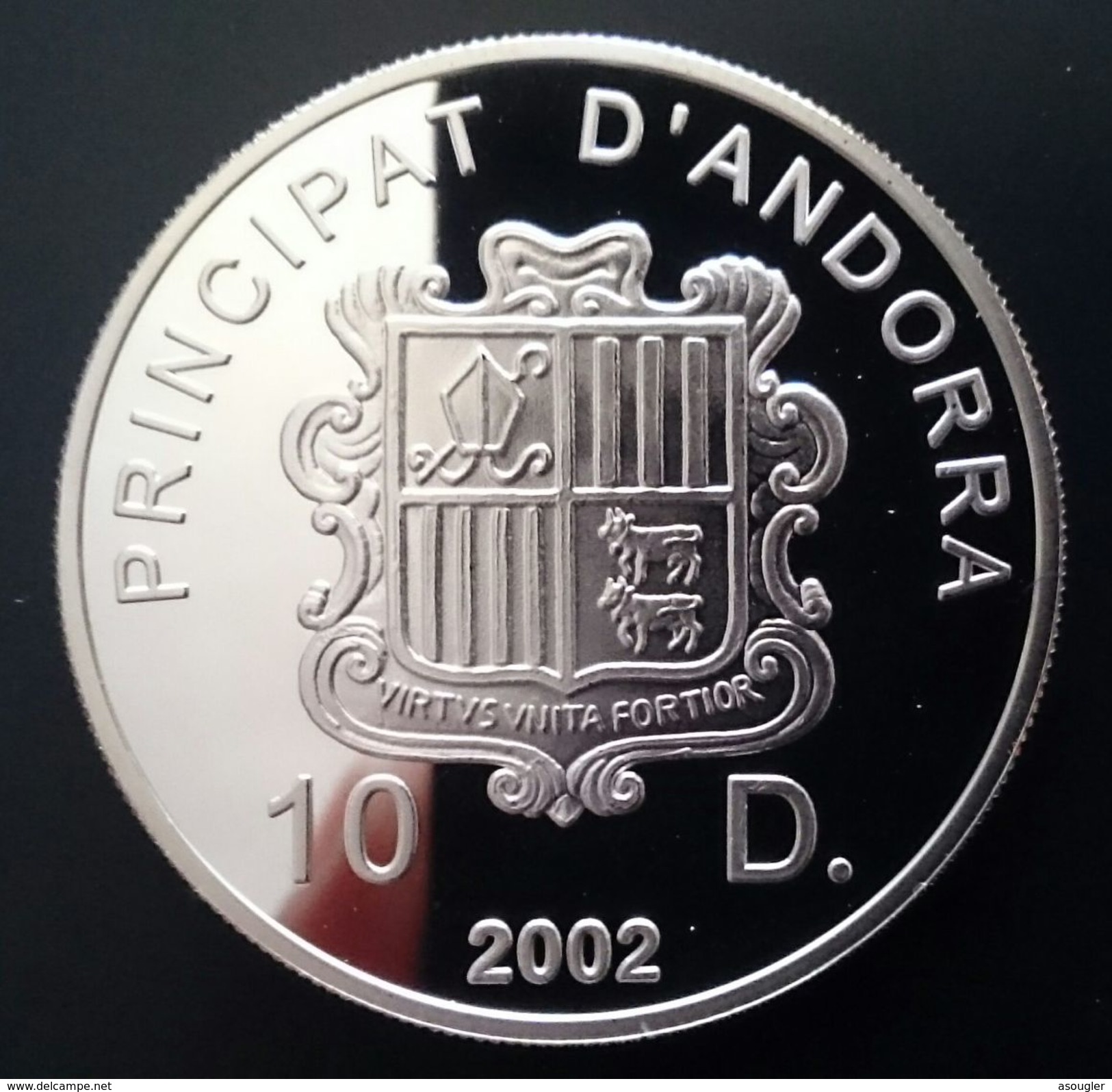 ANDORRA 10 DINERS 2002 SILVER PROOF "OLYMPIC GAMES 2002" (free Shipping Via  Registered Air Mail.) - Andorra