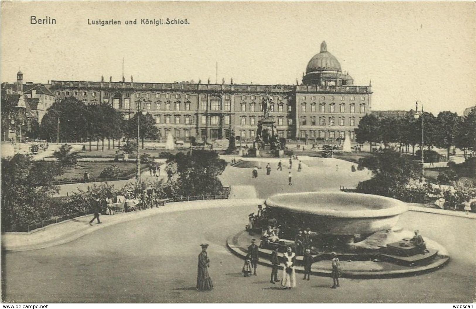 AK Berlin Lustgarten & Königl Schloss 1919 #285 - Mitte