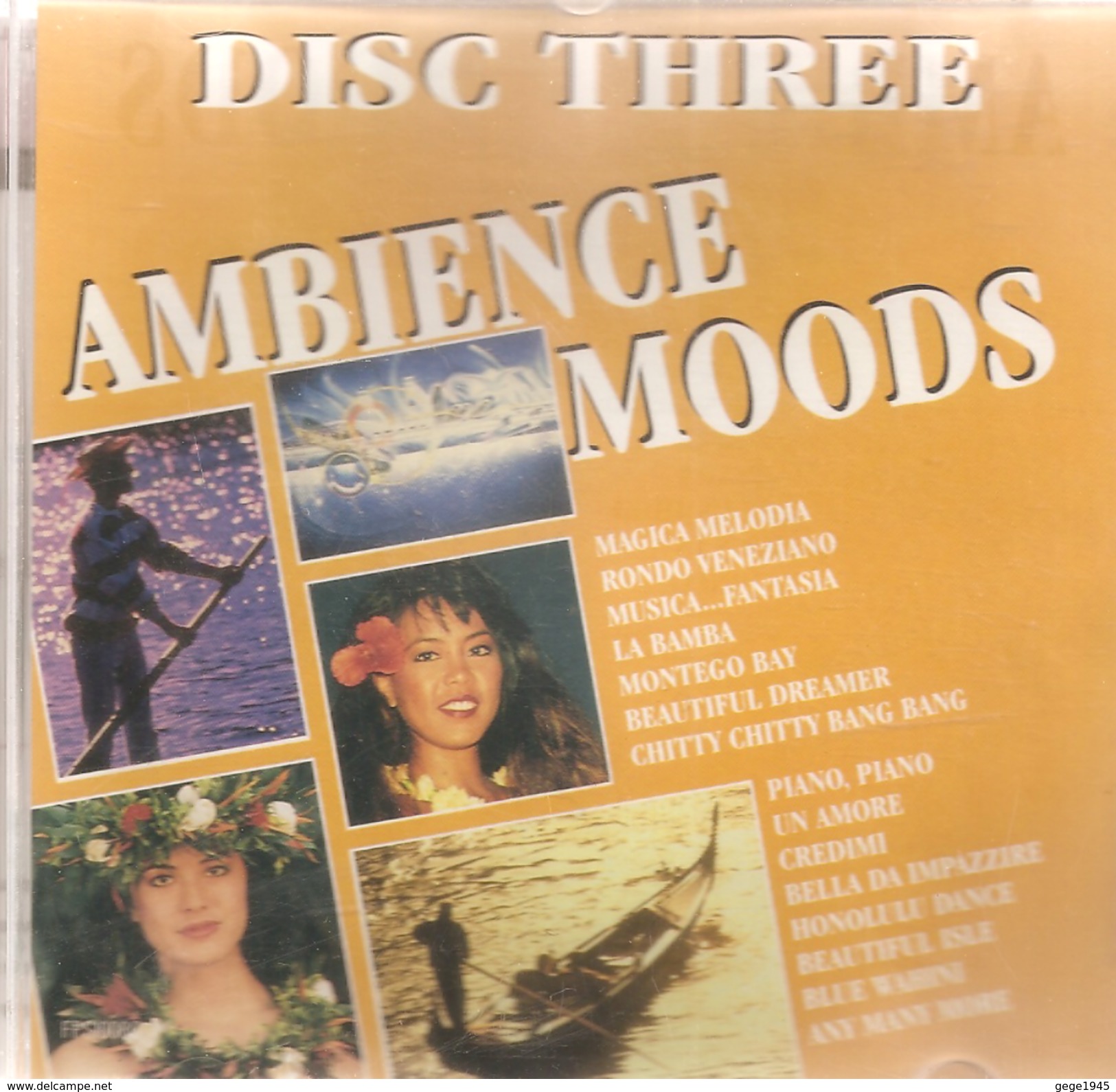 CD    Ambiance  Moods  "  Disc  Three  "     Avec  10  Titres - Otros & Sin Clasificación