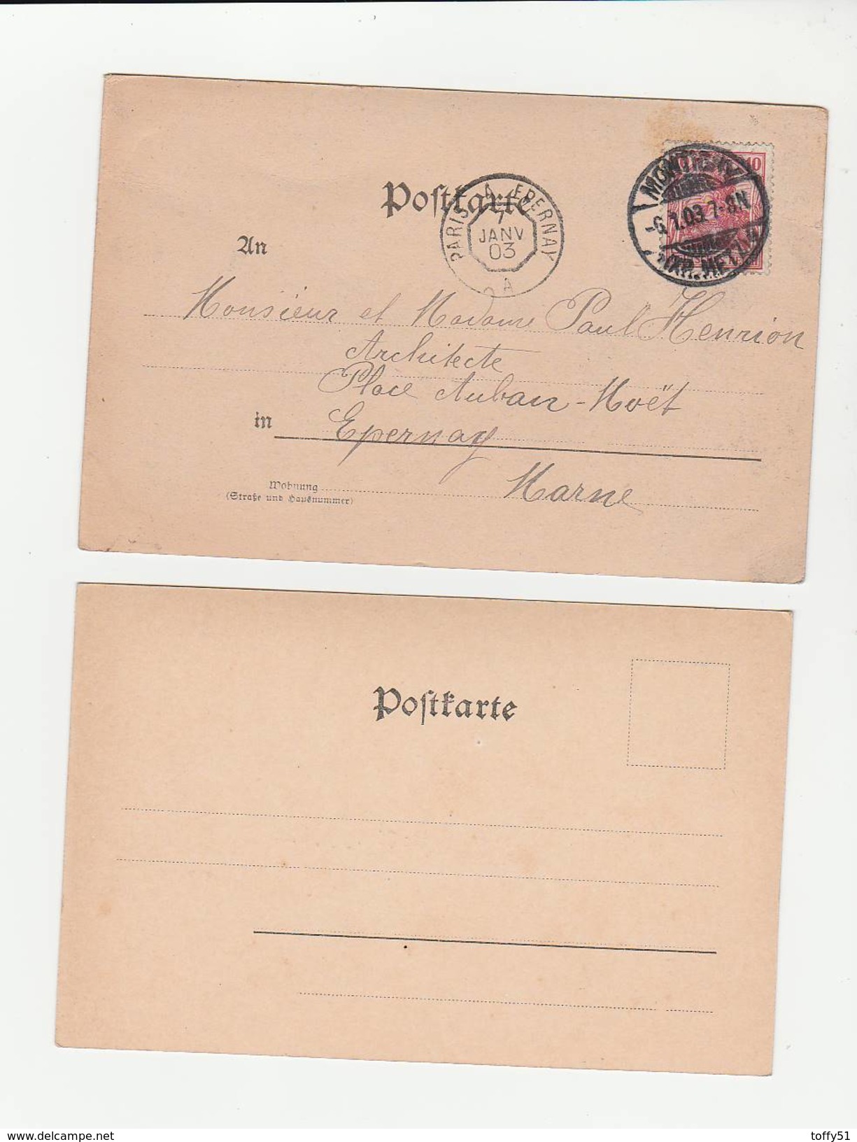 2 CPA:GRUSS AUS MONTIGNY-METZ TROIS VUES,GRUSS AUS MONTIGNY (57) POST EV.KIRCHE - Other & Unclassified