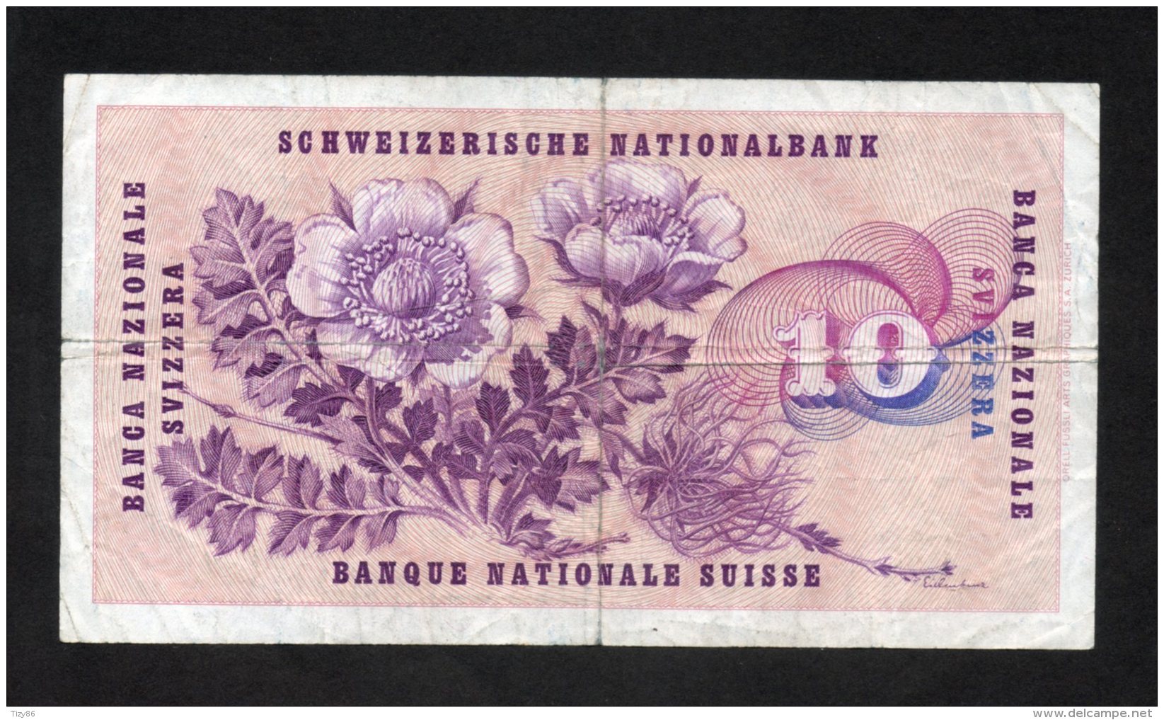 Banconota Svizzera 10 Francs 15/5/1968 - Svizzera