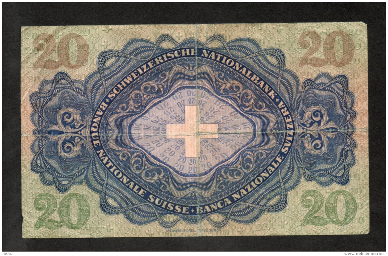 Banconota Svizzera 20 Francs 9/3/1950 - Svizzera