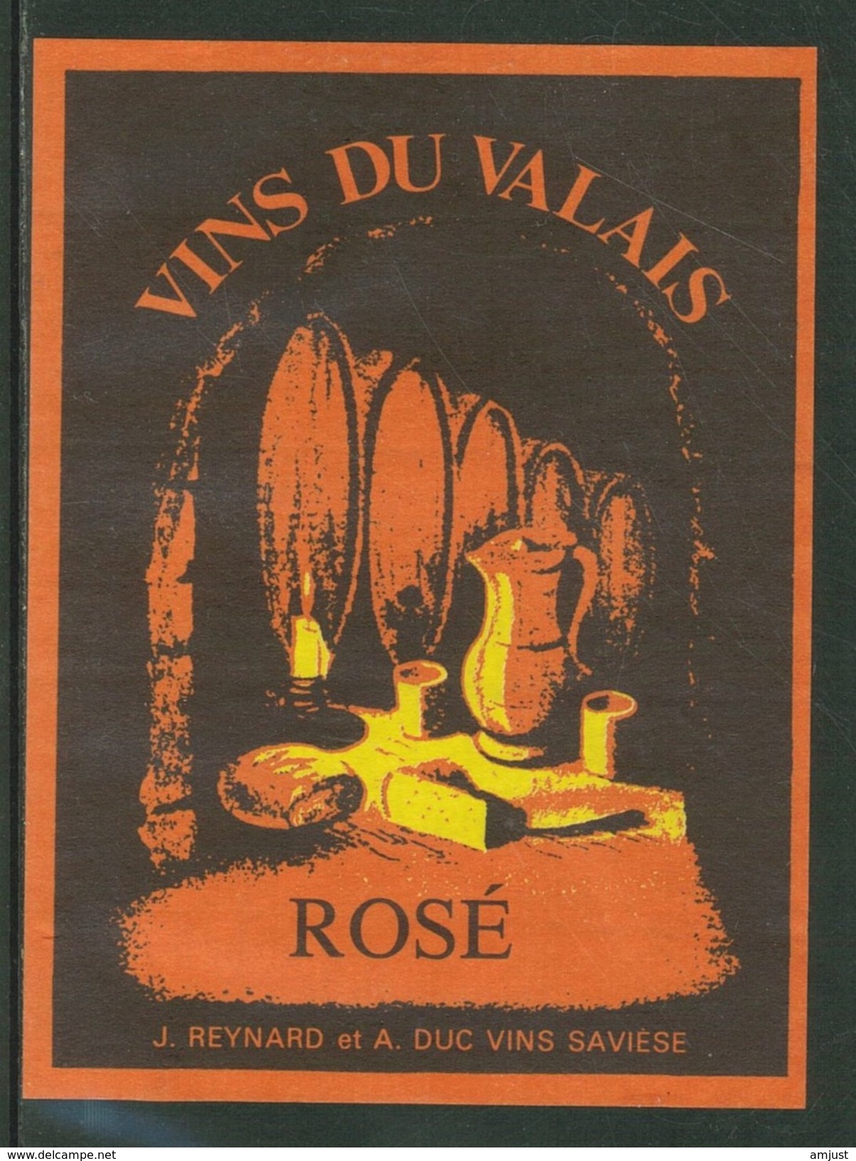 Rare // Etiquette // Rosé Du Valais, J.Reynard Et A.Duc,Savièse, Valais, Suisse - Autres & Non Classés