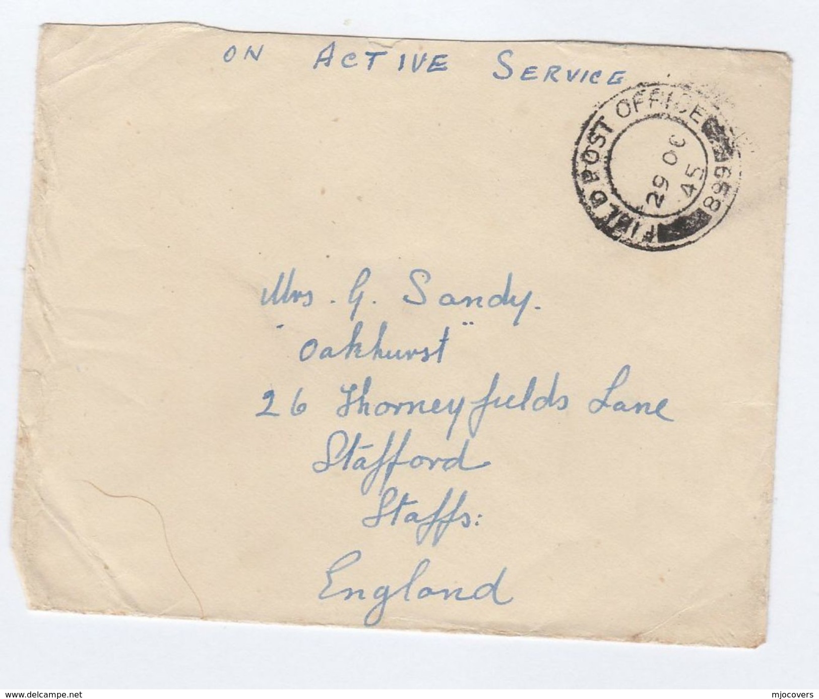 1945 BRITISH FORCES COVER From 268 PETROL DEPOT, RASC BAOR Germany FPO 899 To GB Energy Petrochemicals Minerals Oil - Militaria