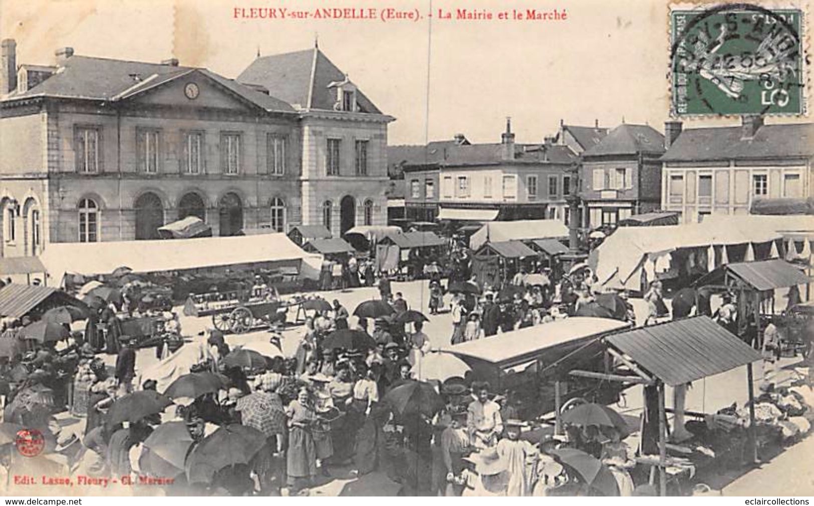 Fleury Sur Andelle        27      Le Marché      (Décollée. Voir Scan) - Andere & Zonder Classificatie