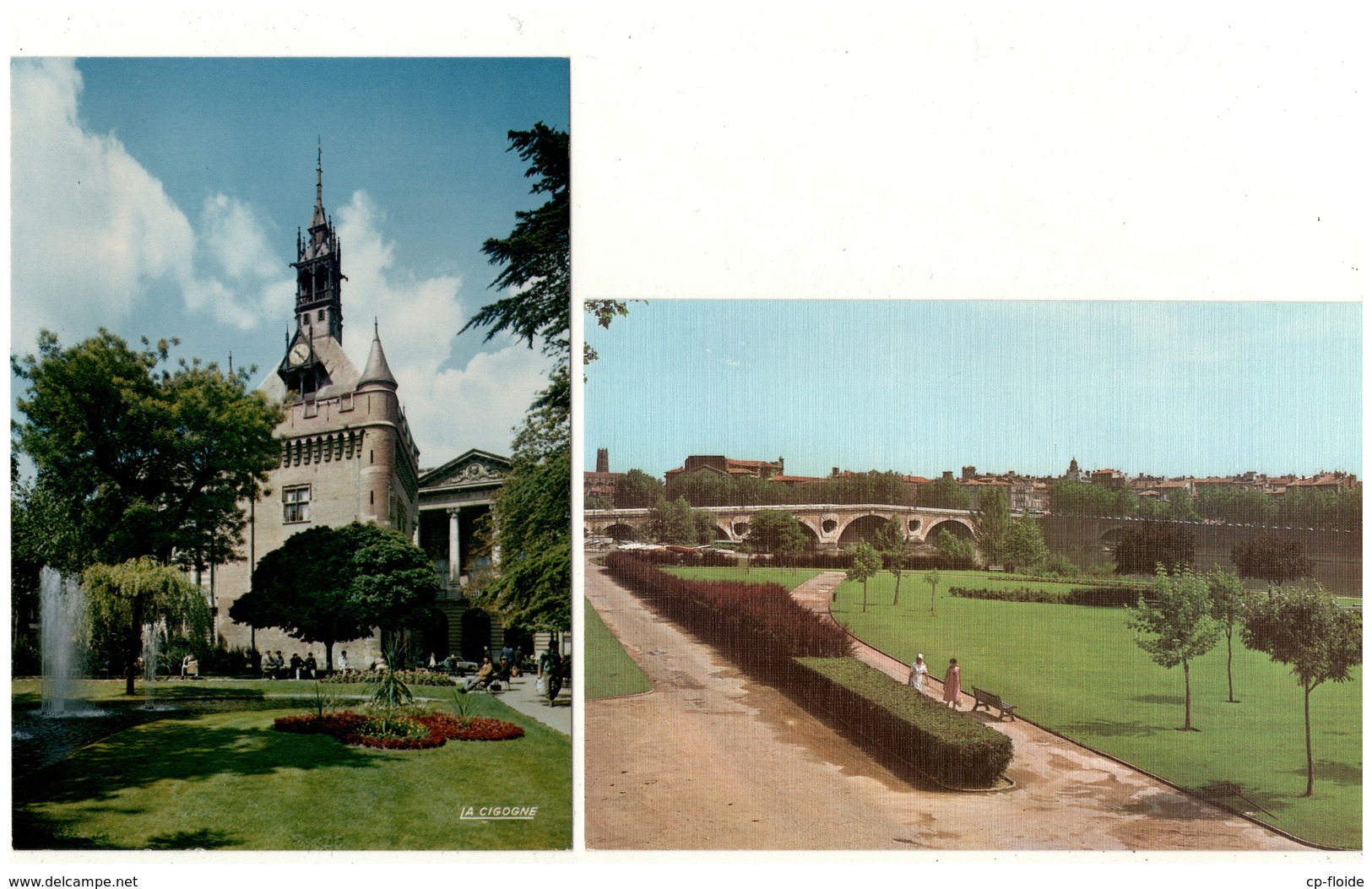 31 - TOULOUSE. " La Prairie Des Filtres Et Le Pont " & " Square Charles De Gaulle " . 2 Carte Postales - Réf. N°17997 - - Toulouse