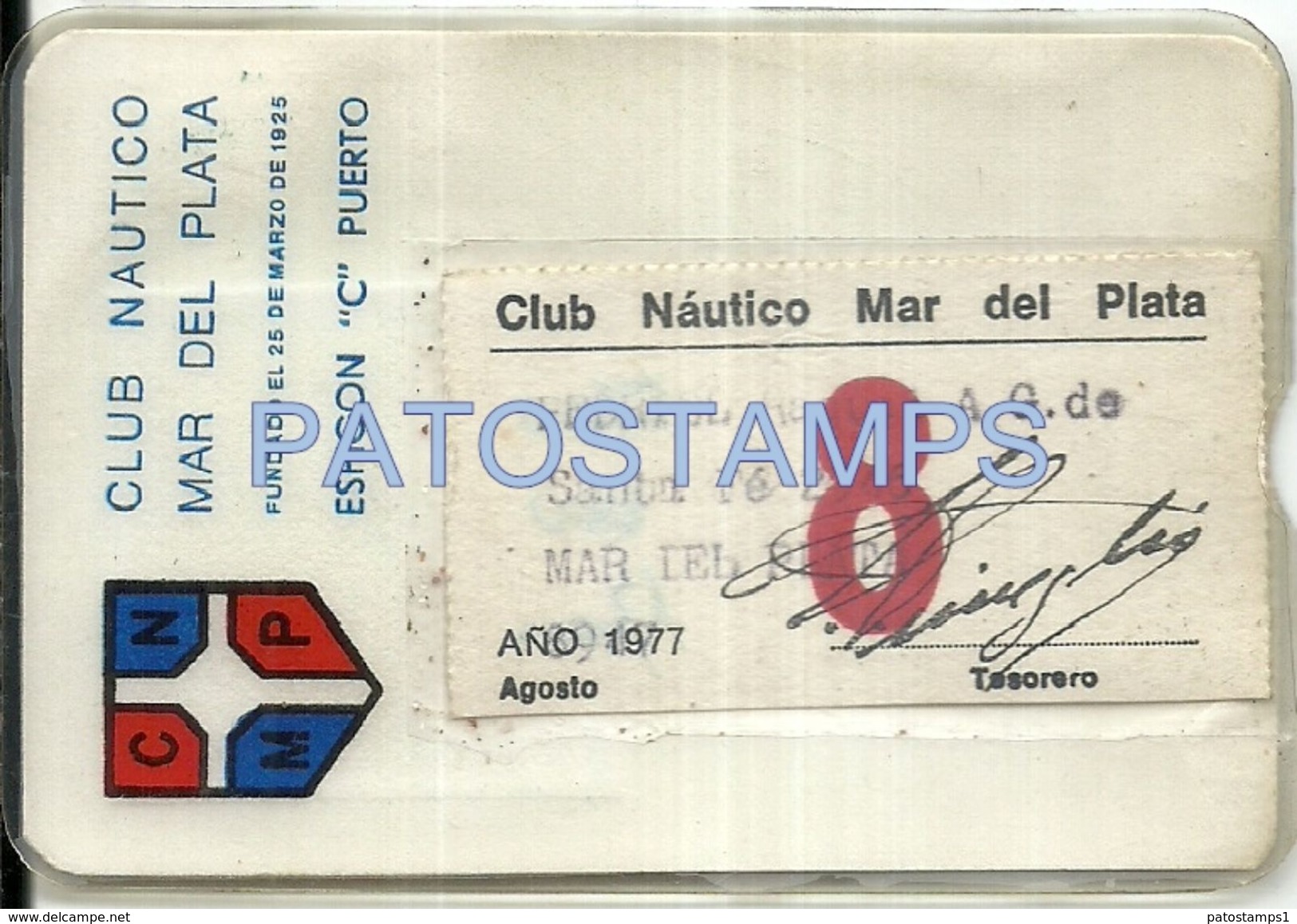 80577 ARGENTINA MAR DEL PLATA CLUB NAUTICO ESPIGON C PUERTO AÑO 1975 CARNET NO POSTCARD - Otros & Sin Clasificación