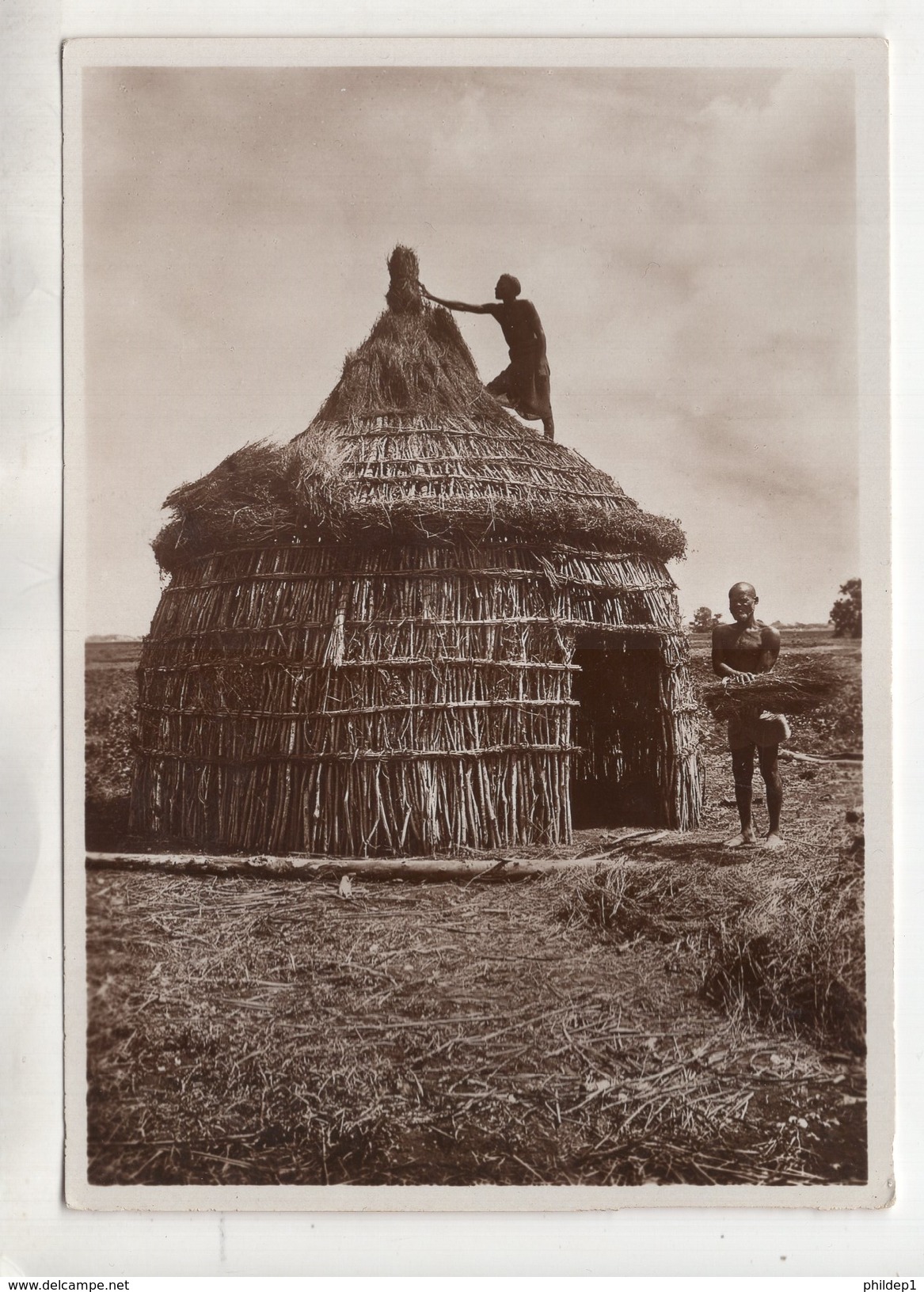 Somalia Italiana - Carte Neuve. Vera Fotografia. Série L  N°10. " Tukul - La Costruzione " - Somalie