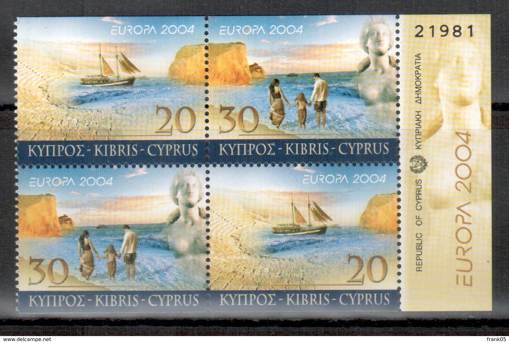 Zypern / Cyprus / Chypre 2004 Heftblatt/sheetlet From Booklet EUROPA ** - 2004