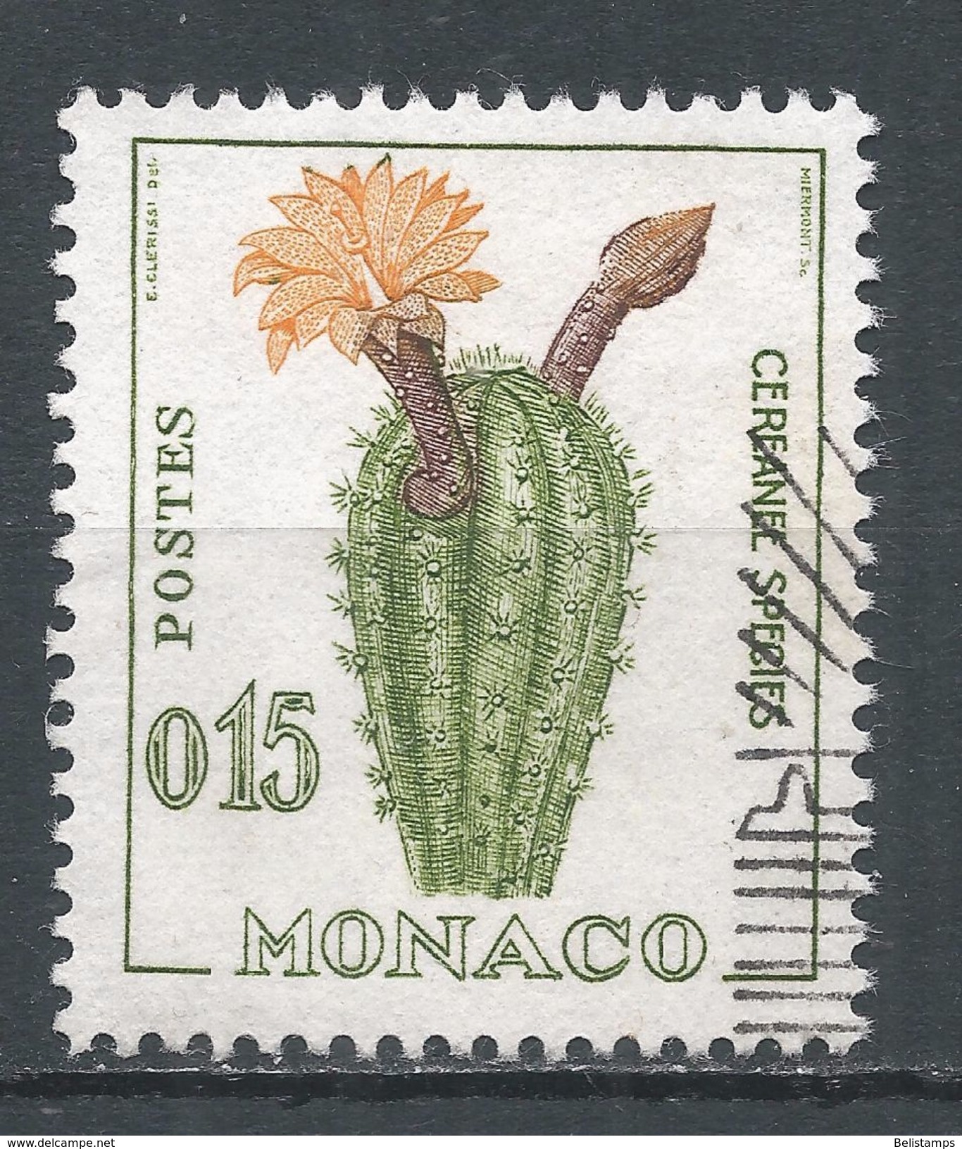 Monaco 1960. Scott #471 (U) Cactus (Cereanse) - Oblitérés