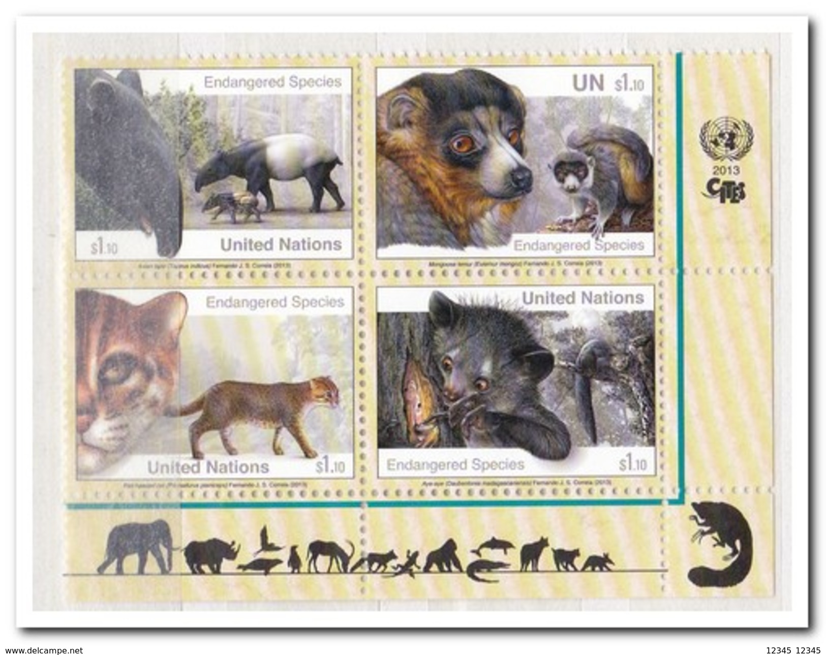 V.N. New York 2013, Postfris MNH, Animals - Ongebruikt