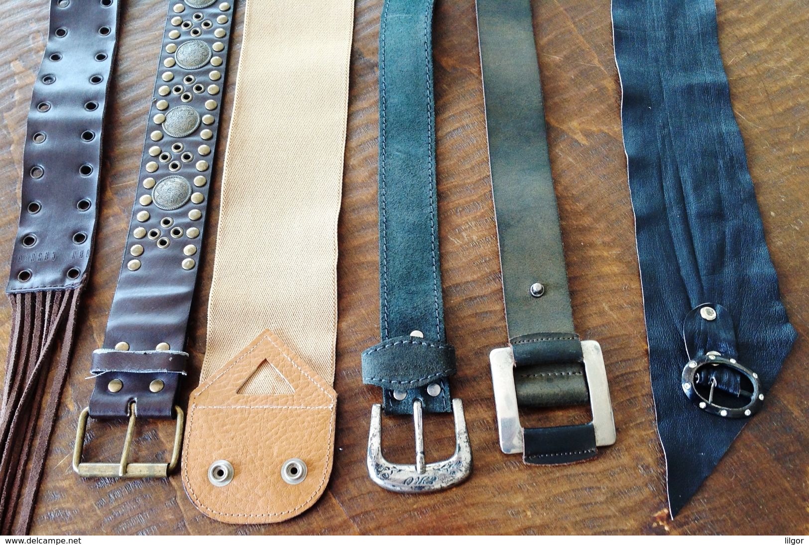 Lot Of 6 Women Vintage Leather Belts - Other & Unclassified