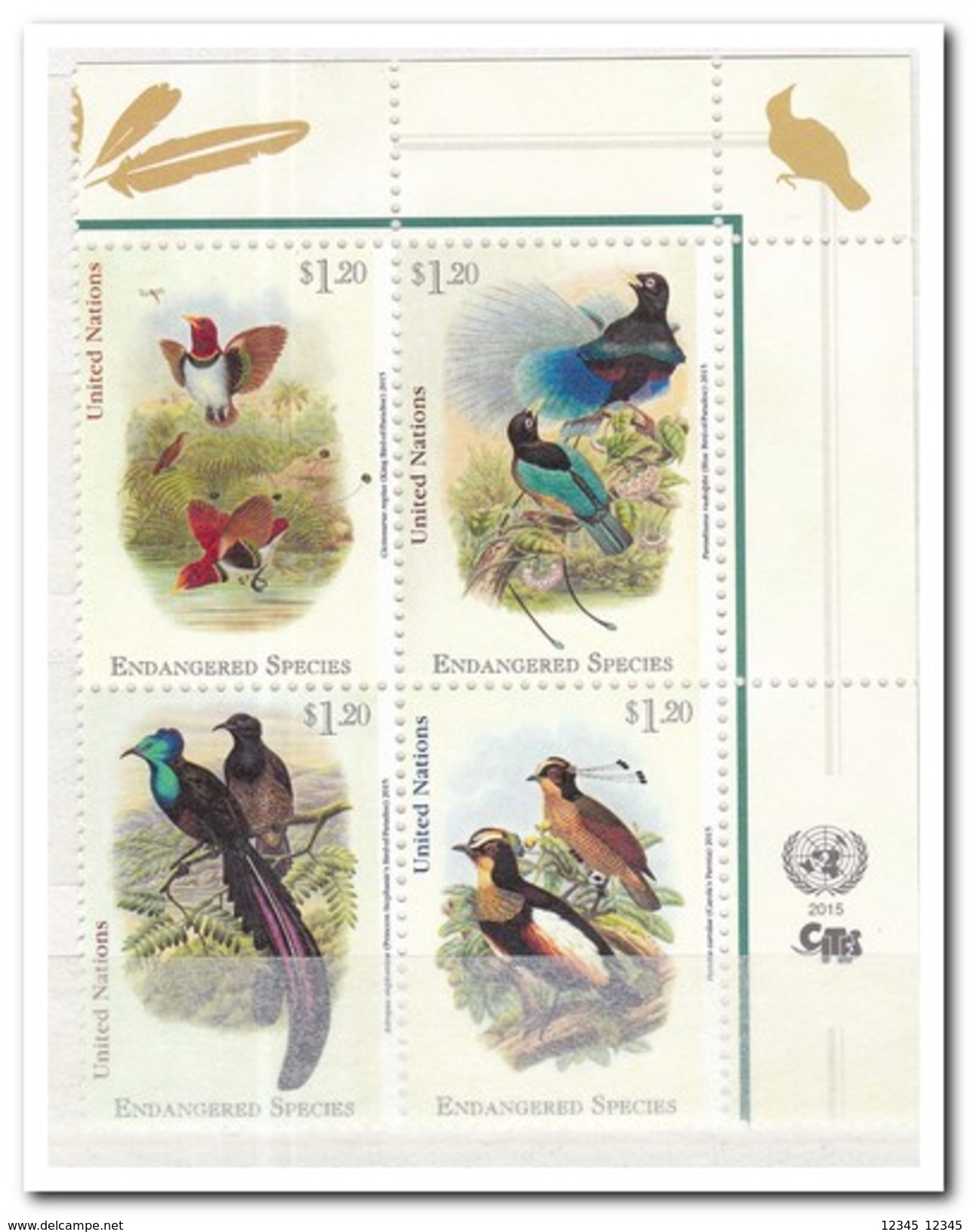 V.N. New York 2015, Postfris MNH, Birds - Ongebruikt