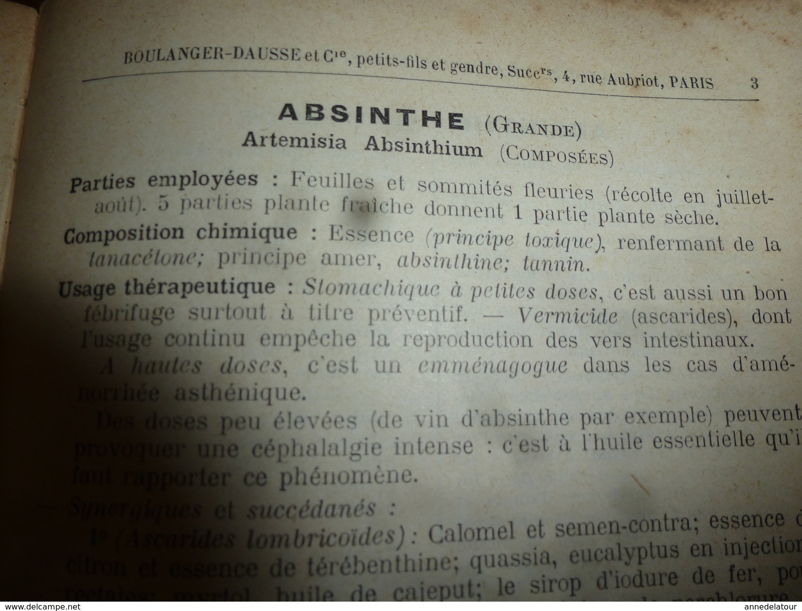 1908 1ère éd. Labo. Pharmaceutique de DAUSSE Ainé : Essais Préparations Galéniques ,nombreuses photos dans les ateliers