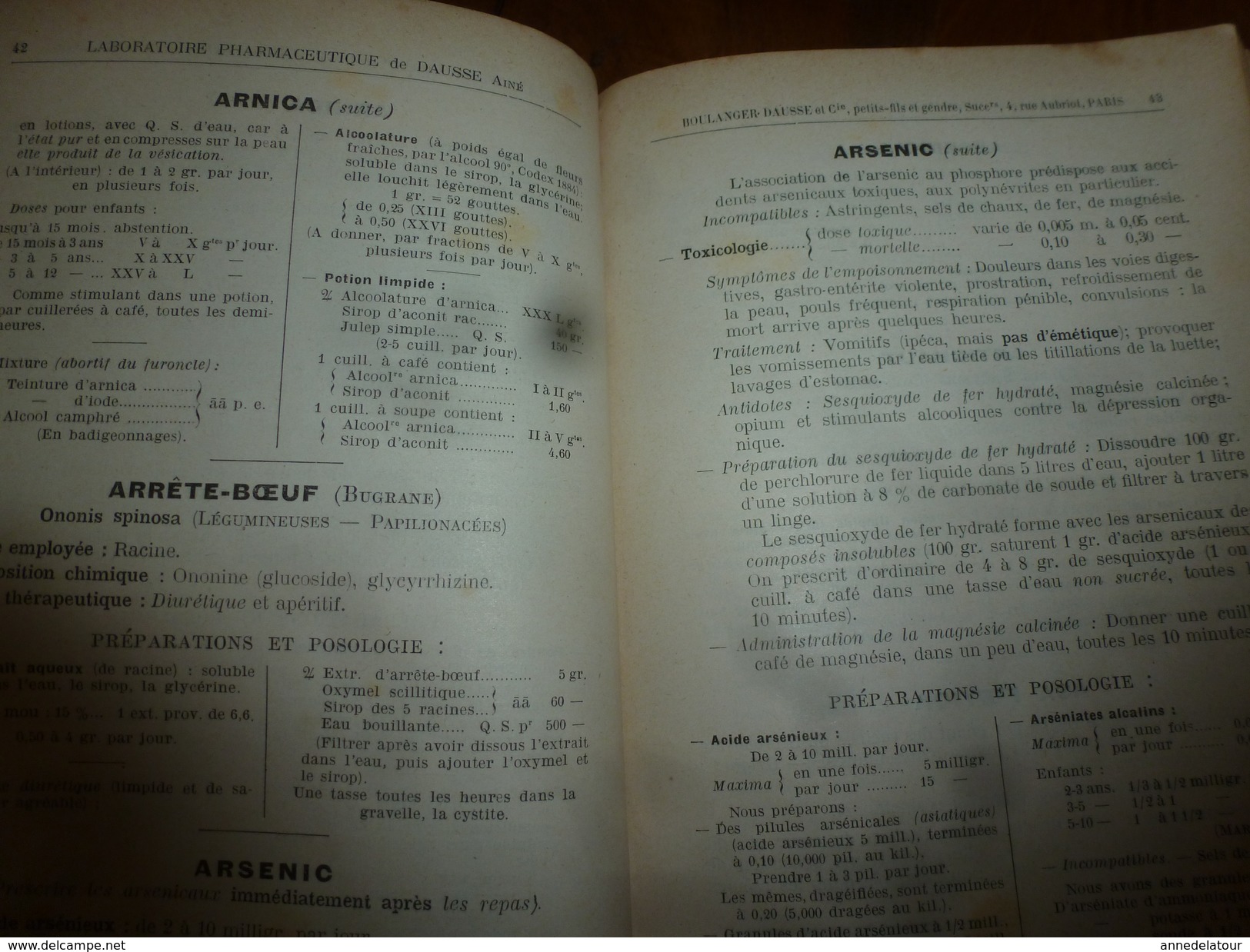 1908 1ère éd. Labo. Pharmaceutique de DAUSSE Ainé : Essais Préparations Galéniques ,nombreuses photos dans les ateliers