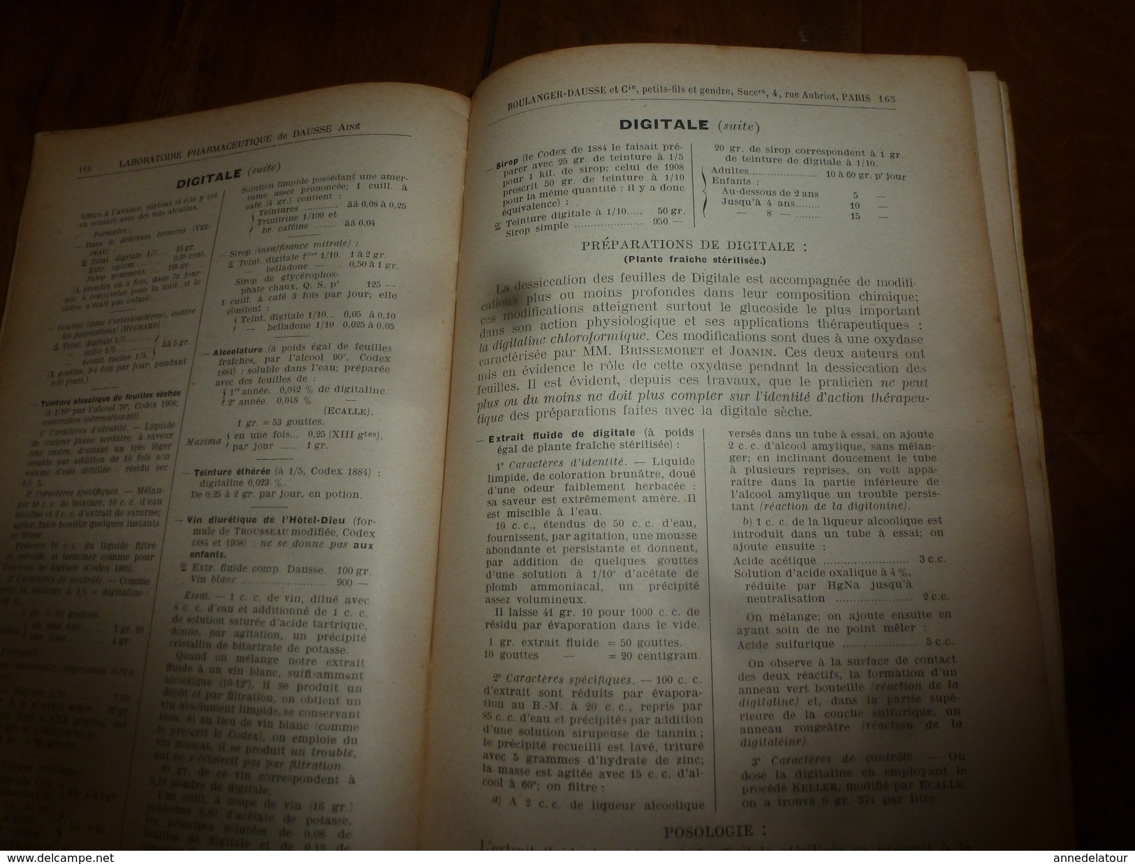 1908 1ère éd. Labo. Pharmaceutique de DAUSSE Ainé : Essais Préparations Galéniques ,nombreuses photos dans les ateliers