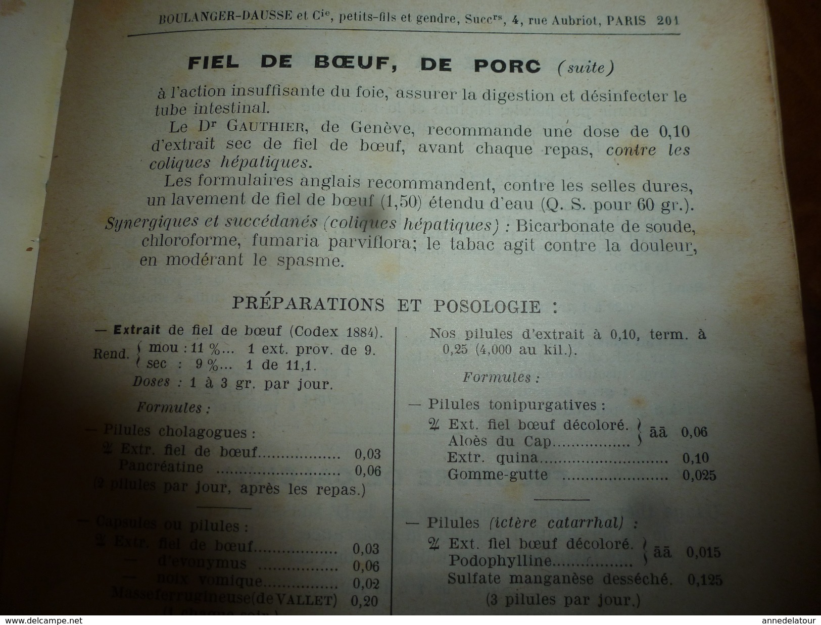 1908 1ère éd. Labo. Pharmaceutique de DAUSSE Ainé : Essais Préparations Galéniques ,nombreuses photos dans les ateliers