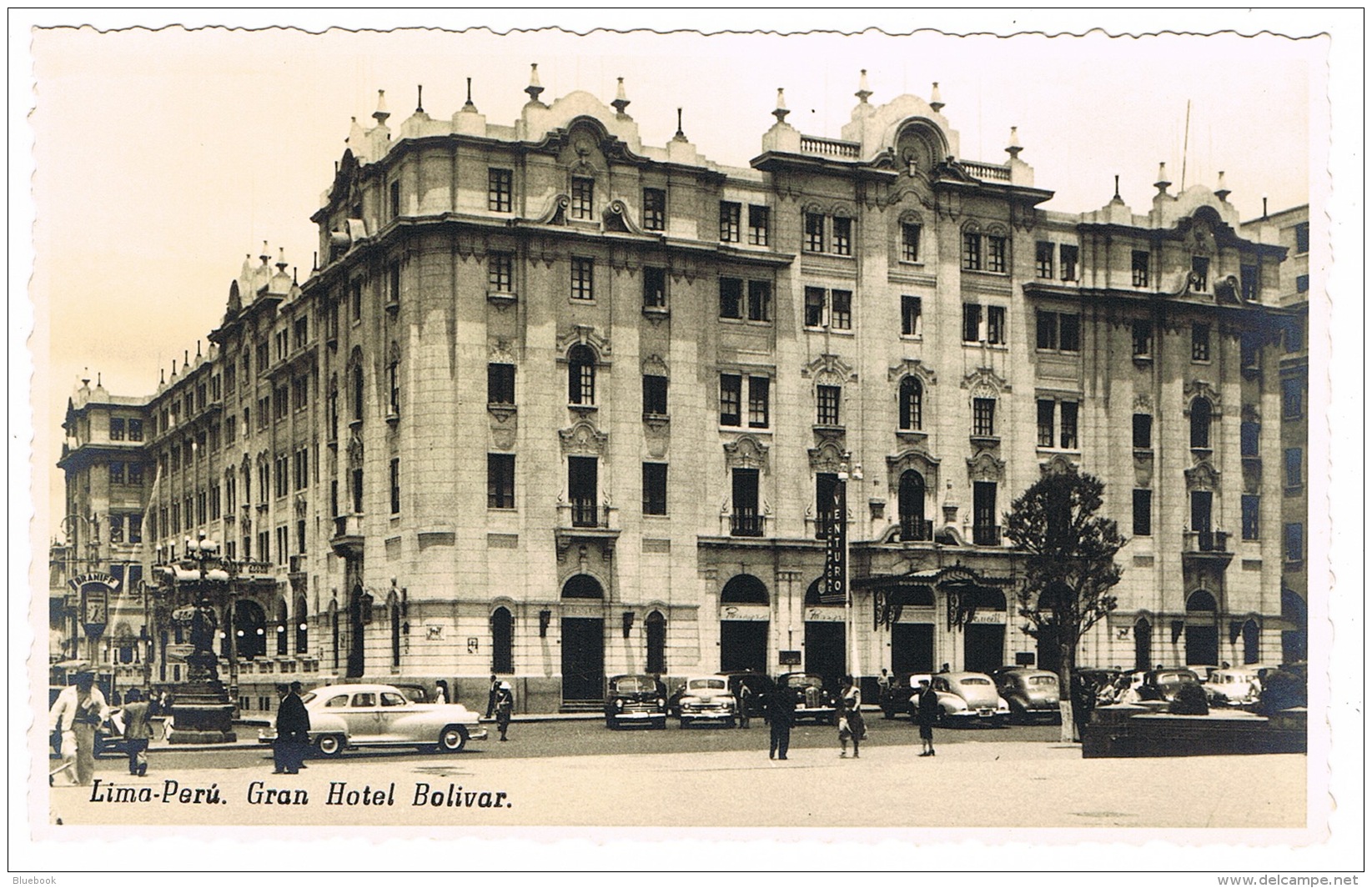 RB 1175 - Early Photo Postcard - Grand Hotel Bolivar - Lima Peru - Peru