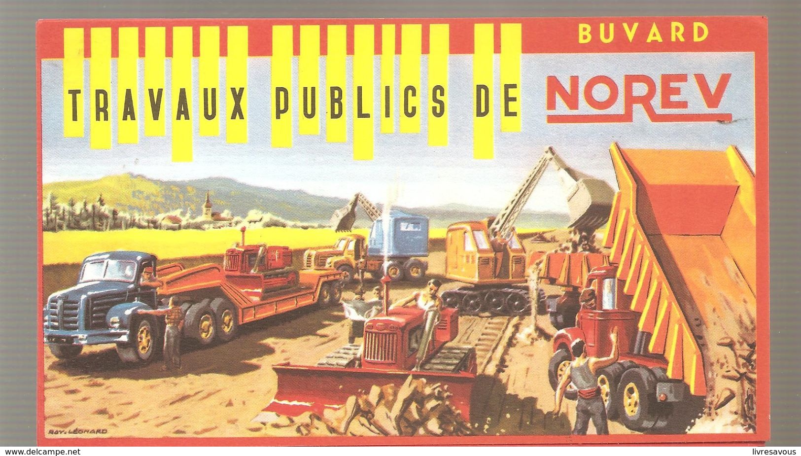 Buvard NOREV Camion Miniature NOVEV Travaux Publics - Automobil