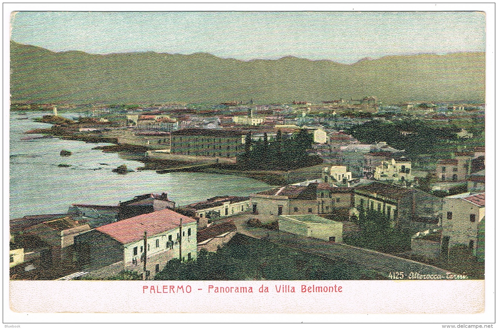 RB 1175 - Early Postcard - Panorama Da Villa Belmonte - Palermo Sicily Italy - Palermo