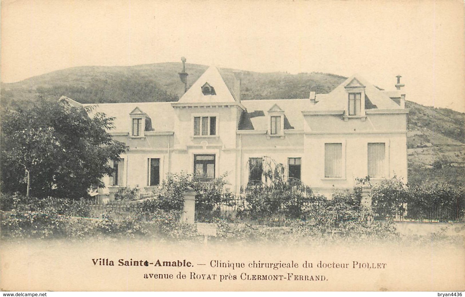 63 - ROYAT - PUY DE DOME - VILLA ST AMABLE - CLINIQUE CHIRUGICALE DU DR PIOLET - VOIR SCANS - Royat