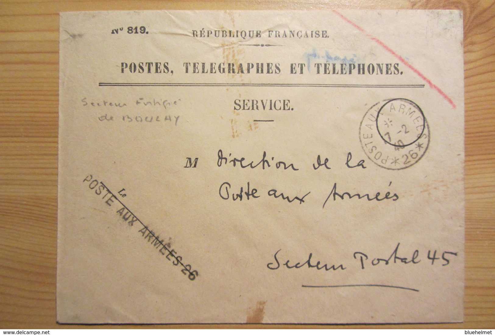 Poste Aux Armées - Secteur Postal N° 26 - Secteur Fortifié De Boulay (17 Février 1940) - Guerre De 1939-45