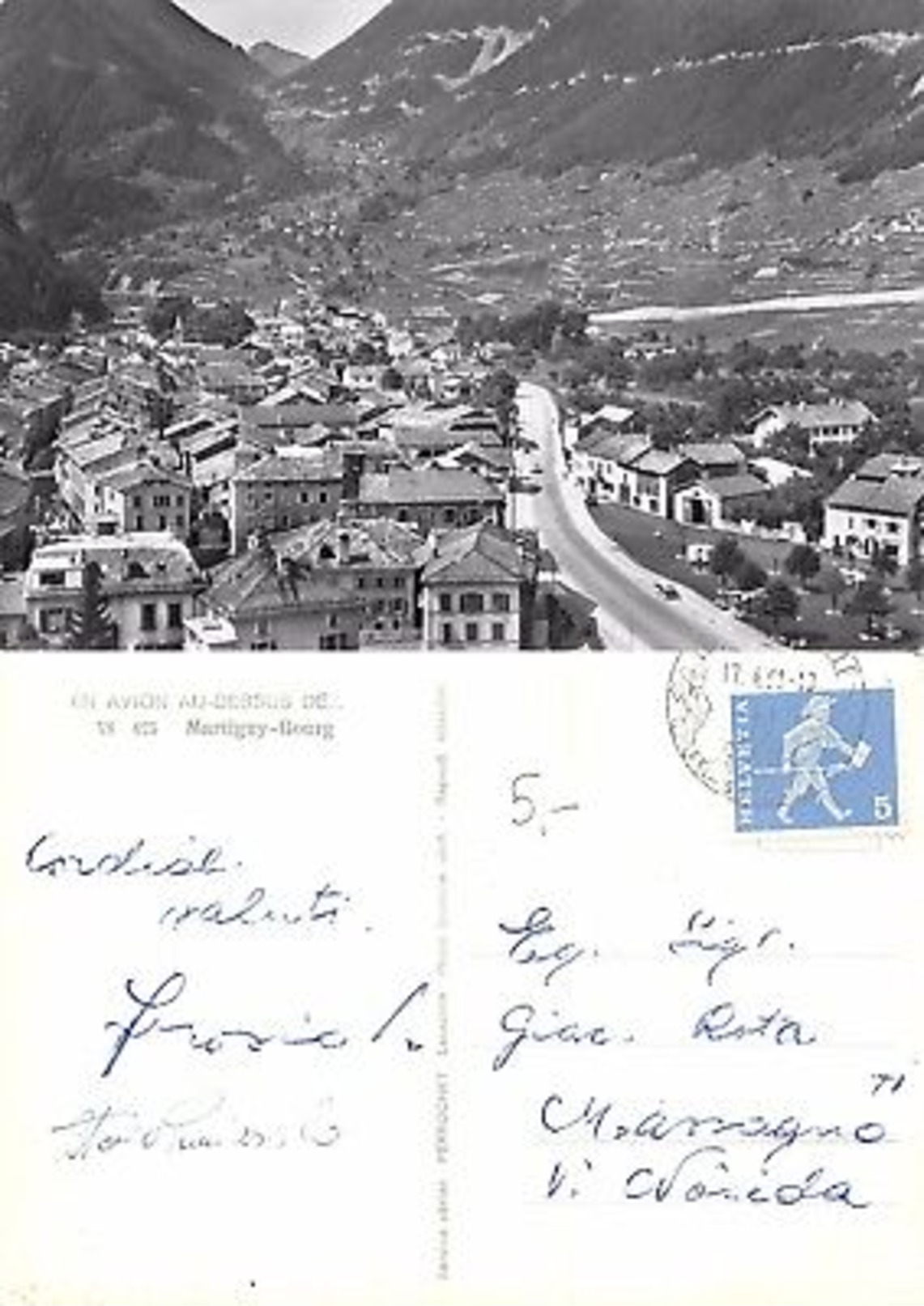 Kt. Valais - Martigny-Bourg VUE AEREIENNE (A-L 685) - Ohne Zuordnung