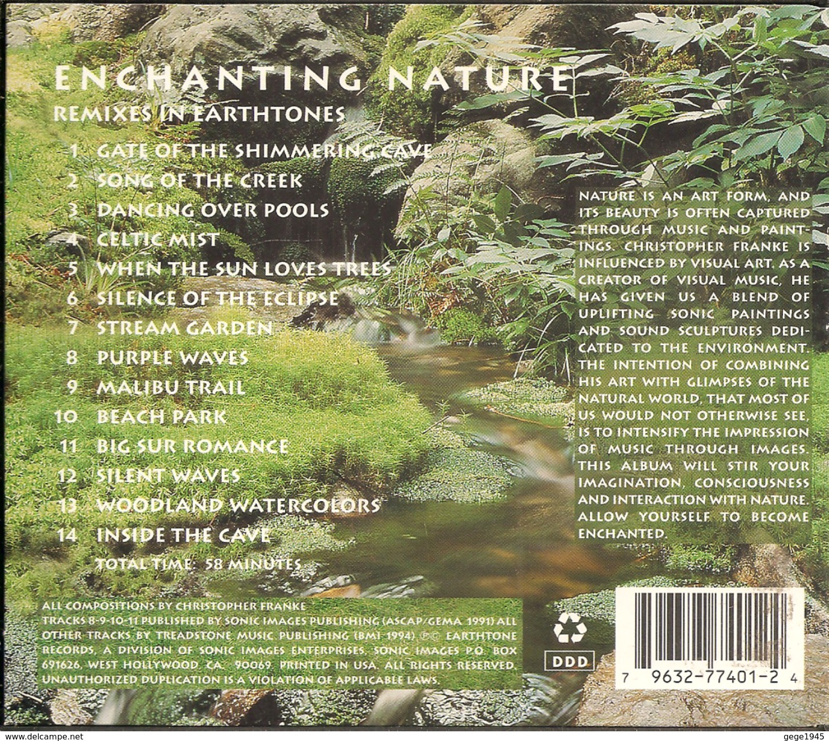 CD     Christopher  Franke  "  Enchanting  Nature   "    De  1994    Avec  14  Titres - Sonstige - Deutsche Musik