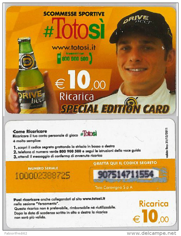 RICARICA TOTOSI' 31/12/11 DRIVE BEER (M51.8 - Altri & Non Classificati