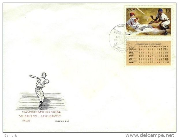 SP. ANTILLES, 1969, FDC Cover (Baseball) - FDC