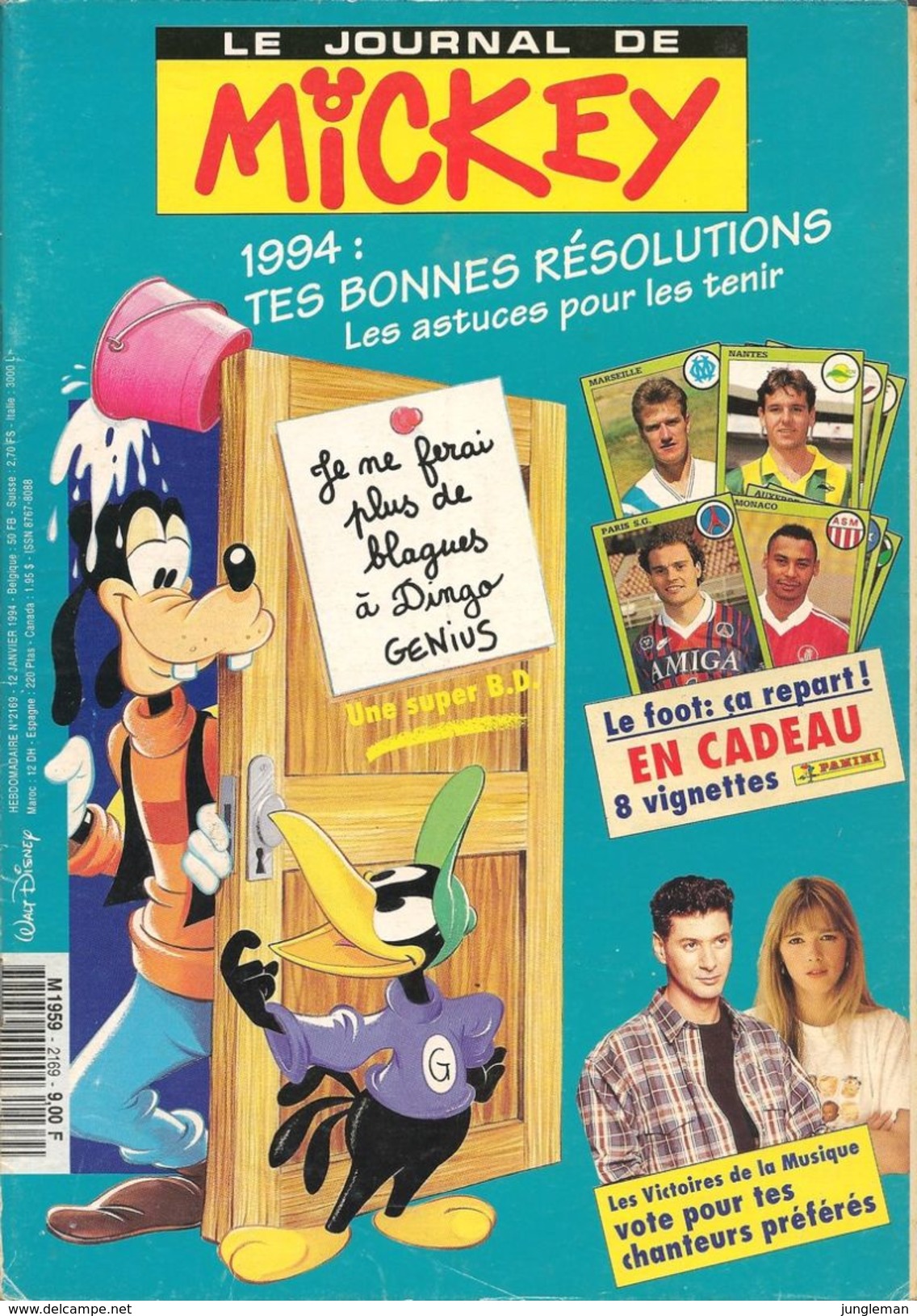 Le Journal De Mickey N° 2169 De Janvier 1994 -  Bon état. - Disney