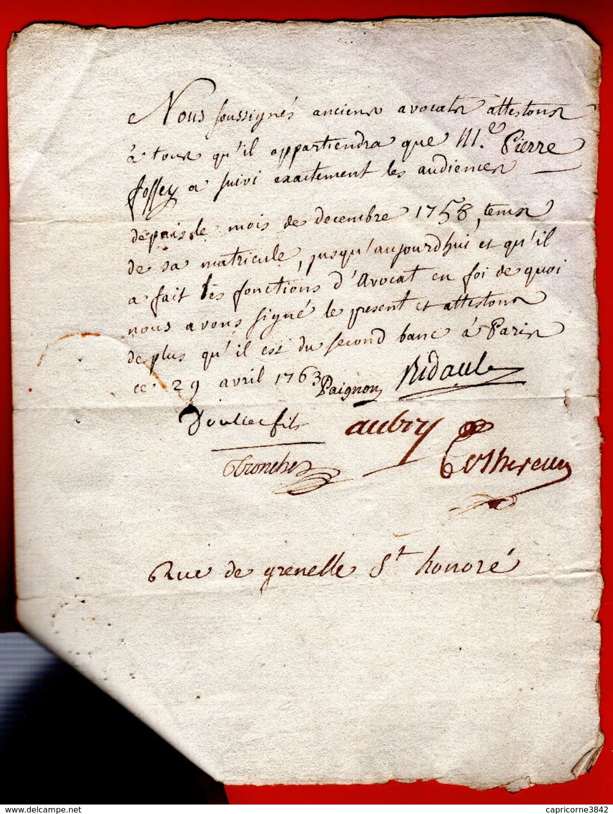 1757 - Exceptionnel:  diplôme bac et licence littéraire écrit en latin+sceau de cire+autorisation  duc de Berry port Fle