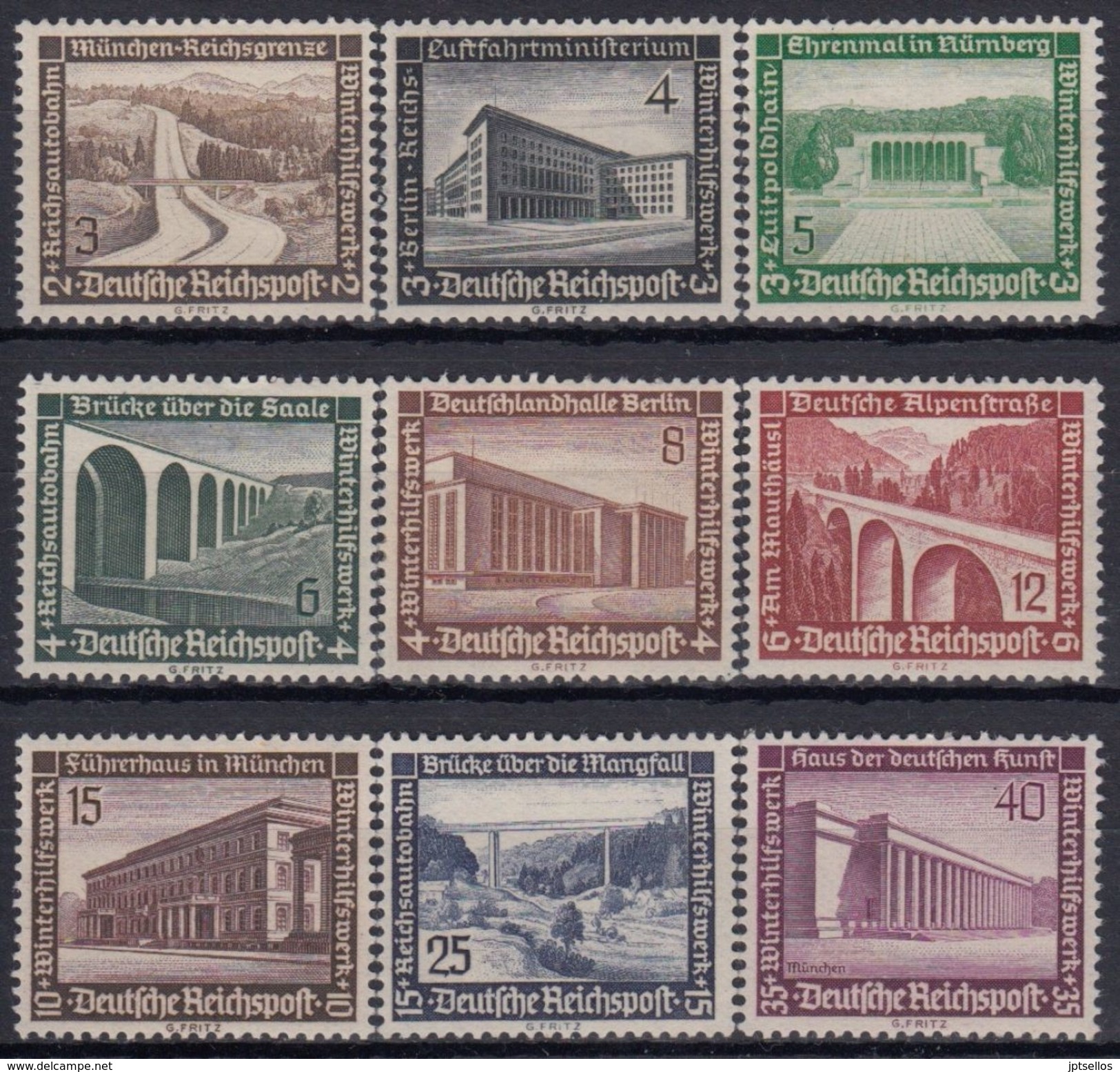 ALEMANIA IMPERIO 1936 Nº 582/90 NUEVO - Nuevos