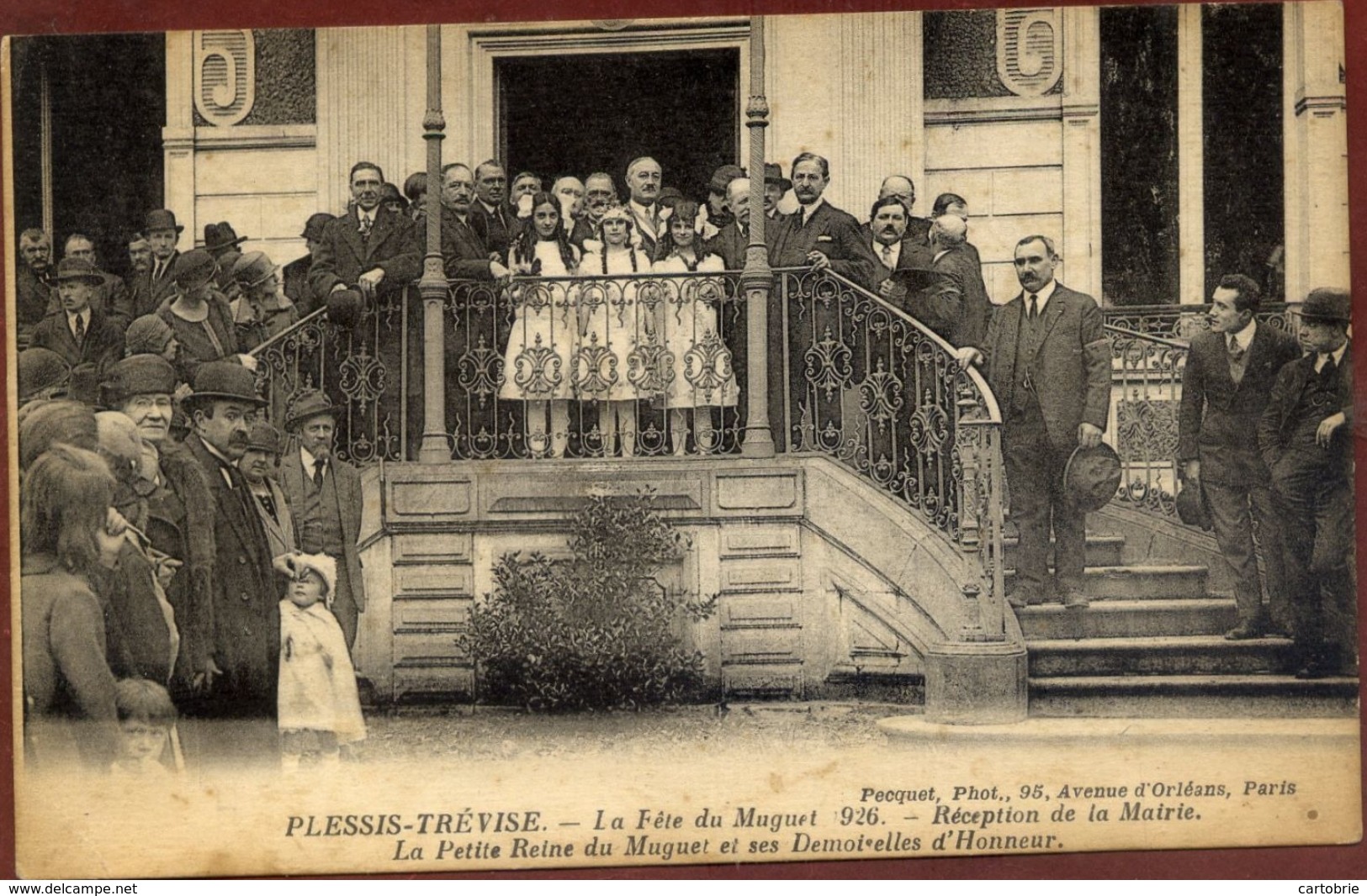 94 LE PLESSIS-TRÉVISE - Fête Du Muguet 1926 - La Petite Reine Du Muguet Et Ses Demoiselles D'Honneur - Réception Mairie - Le Plessis Trevise